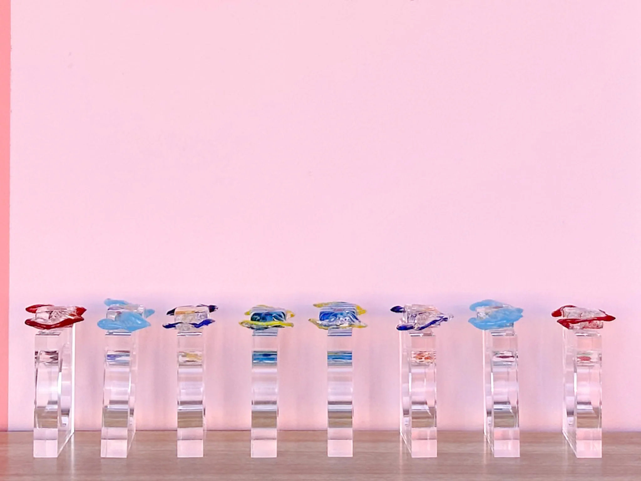Set of Eight Murano Glass Candy Napkin Rings - Image 5