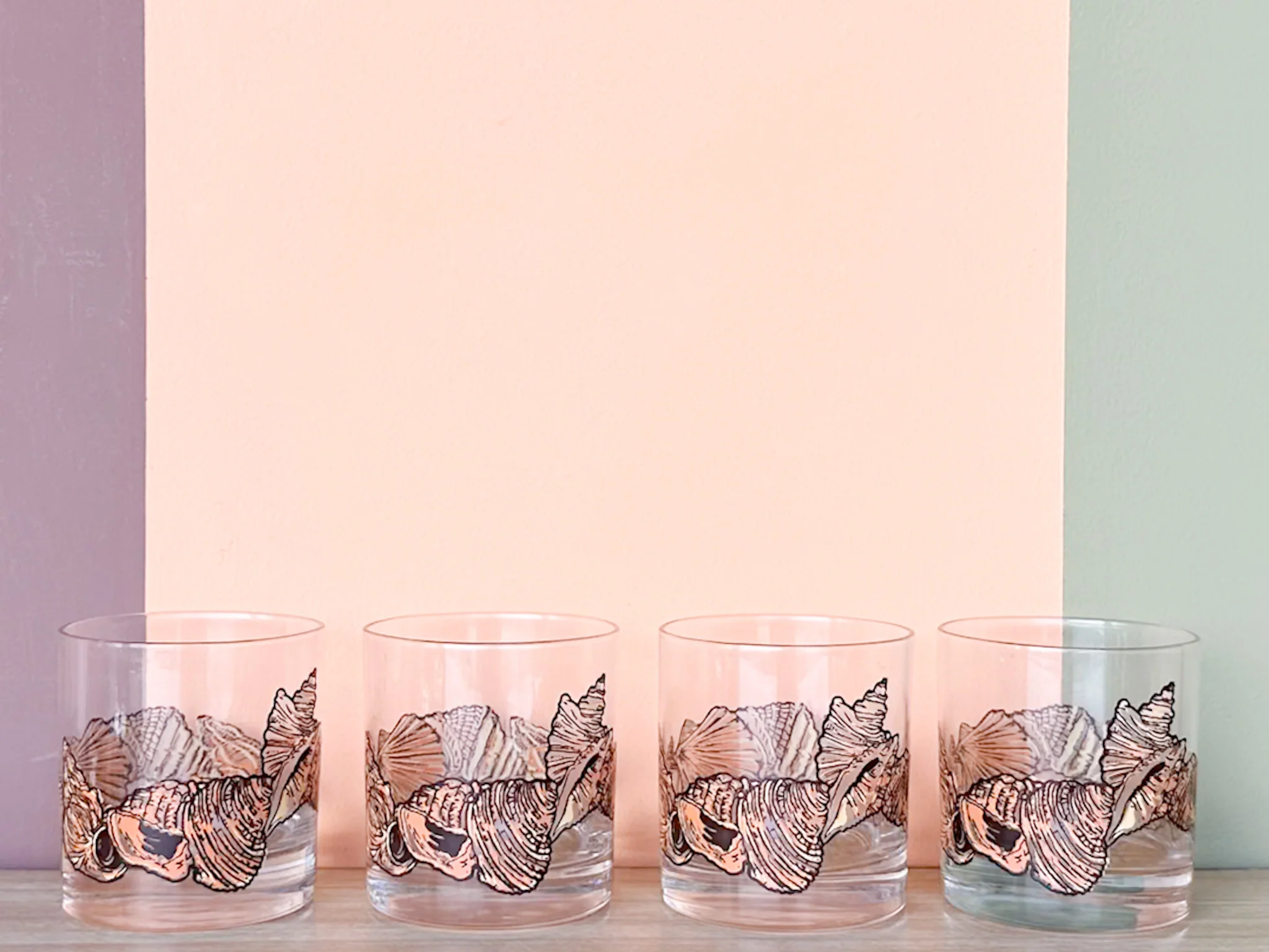 Set of Eight Seashell Rocks Glassware - Image 6