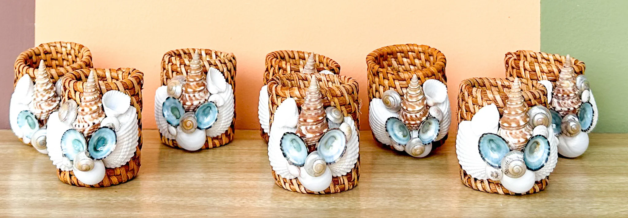 Set of Eight Shellegance Napkin Rings - Image 10