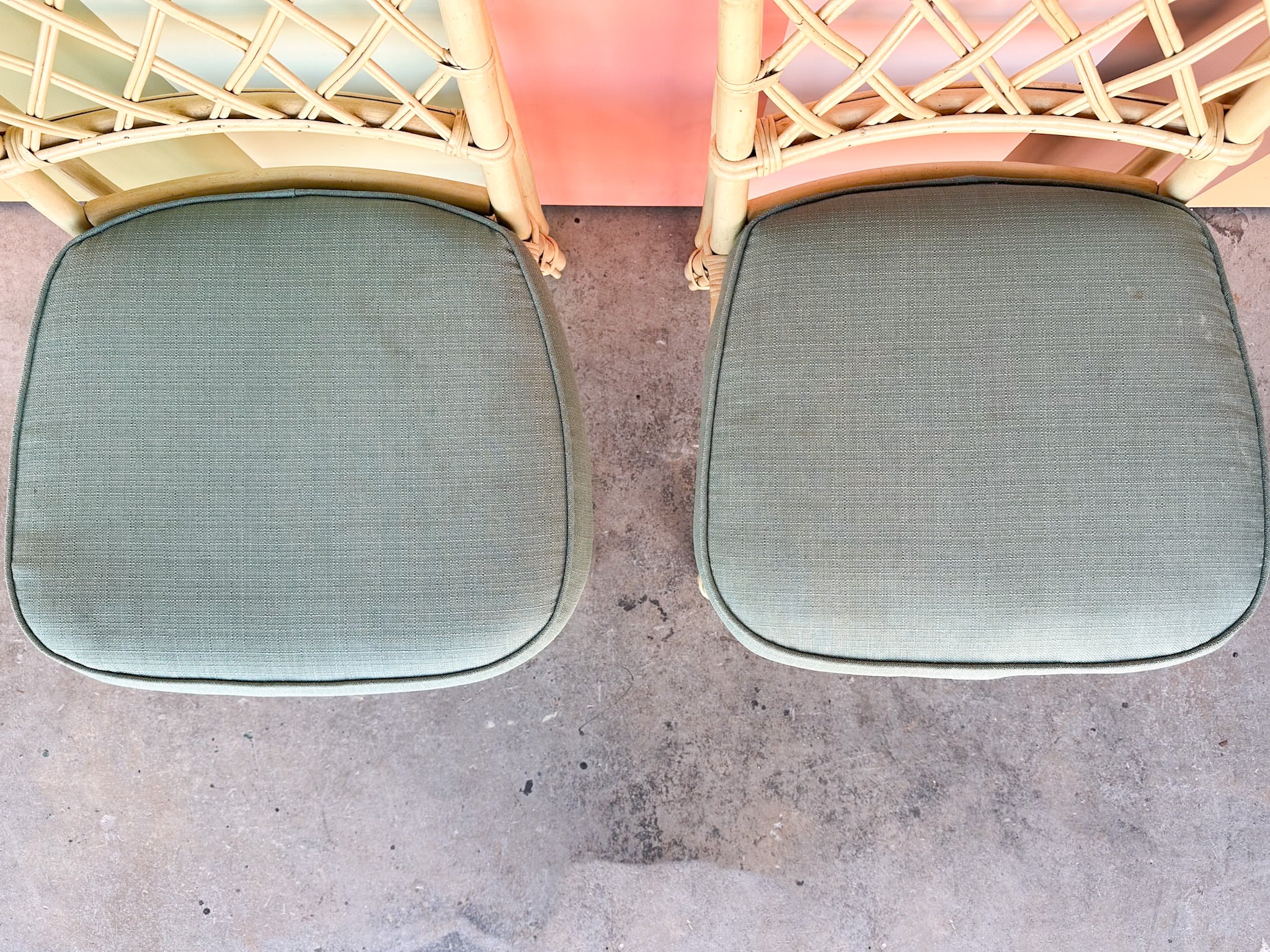 Set of Five Ficks Reed Rattan Dining Chairs - Image 15