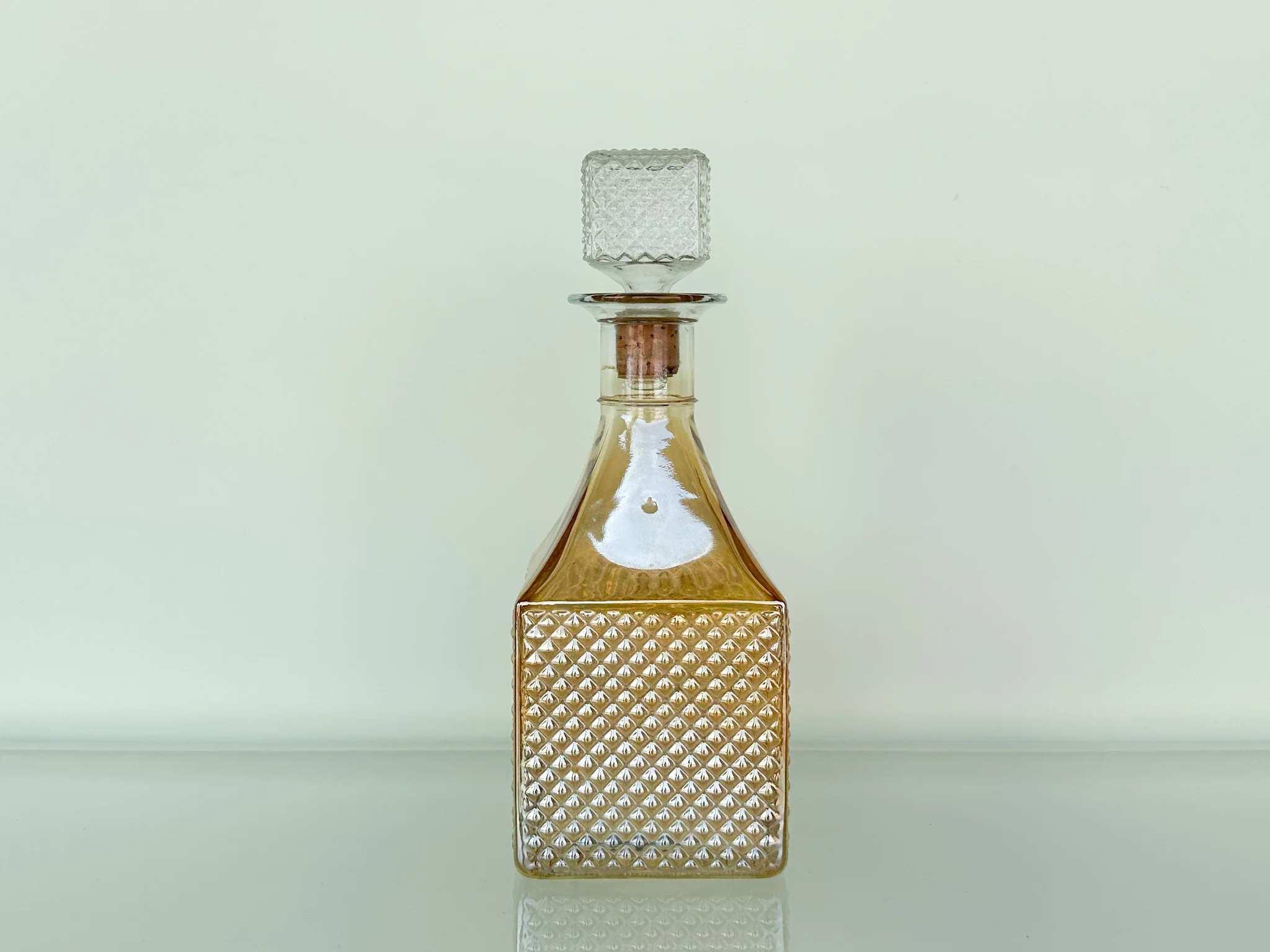 Set of Five Peach Decanters - Image 8