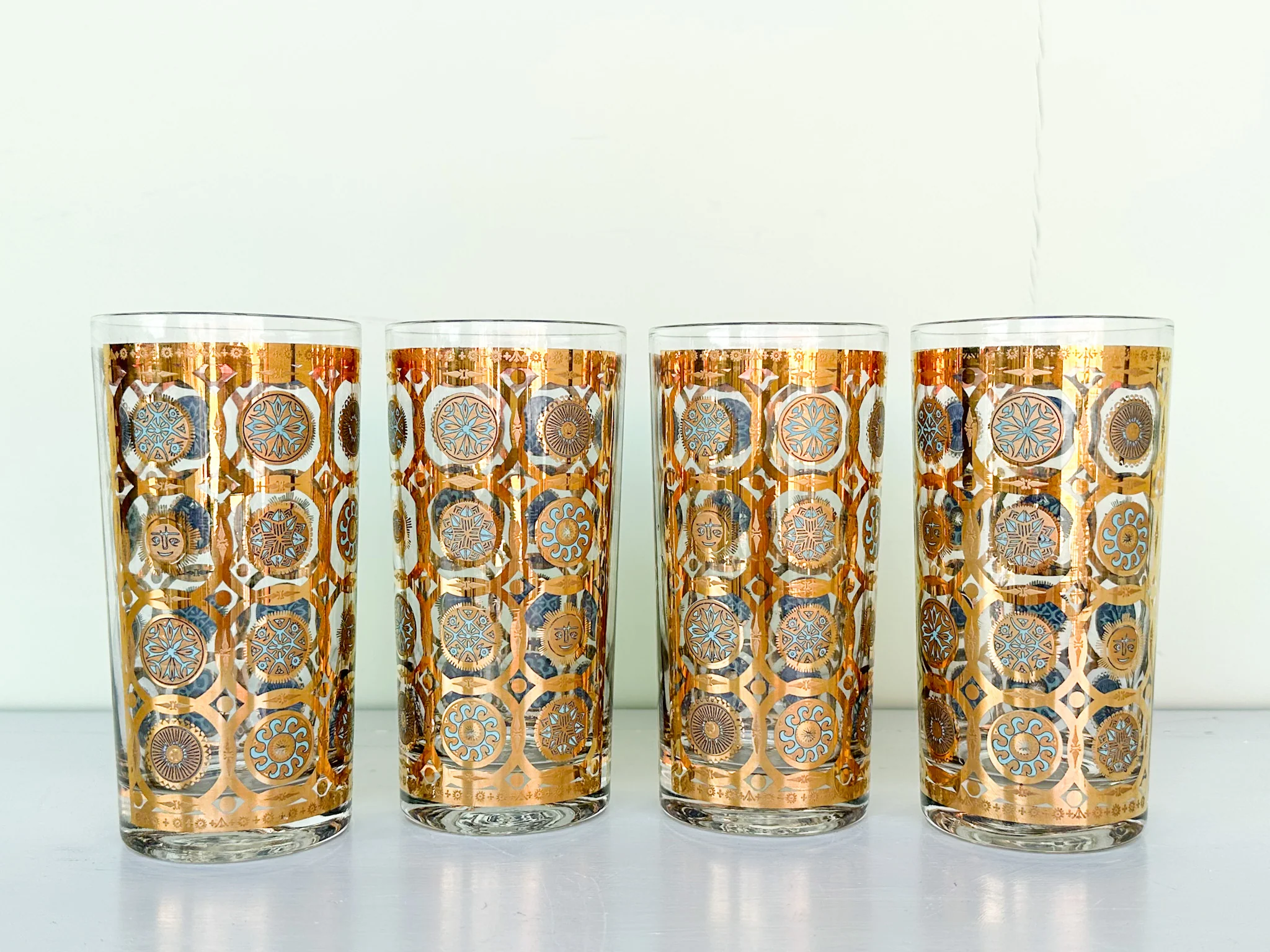Set of Four Aztec Culver Glassware - Image 2