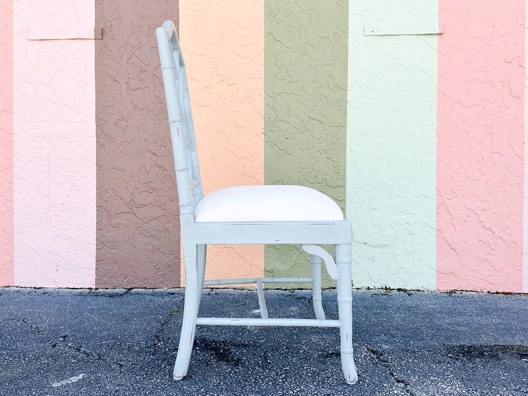 Set of Four Baby Blue Chippendale Chairs - Image 11