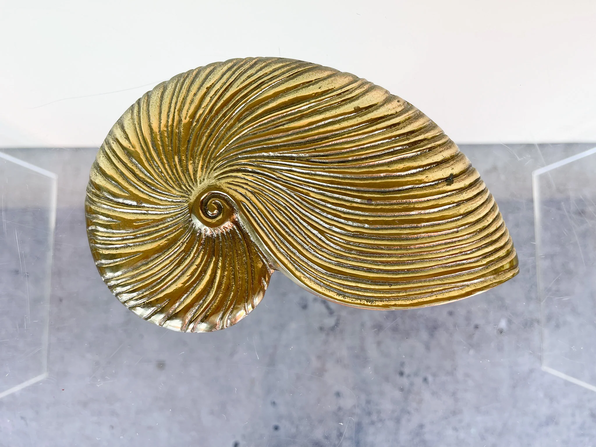 Set of Four Brass Seashell Wall Art - Image 2