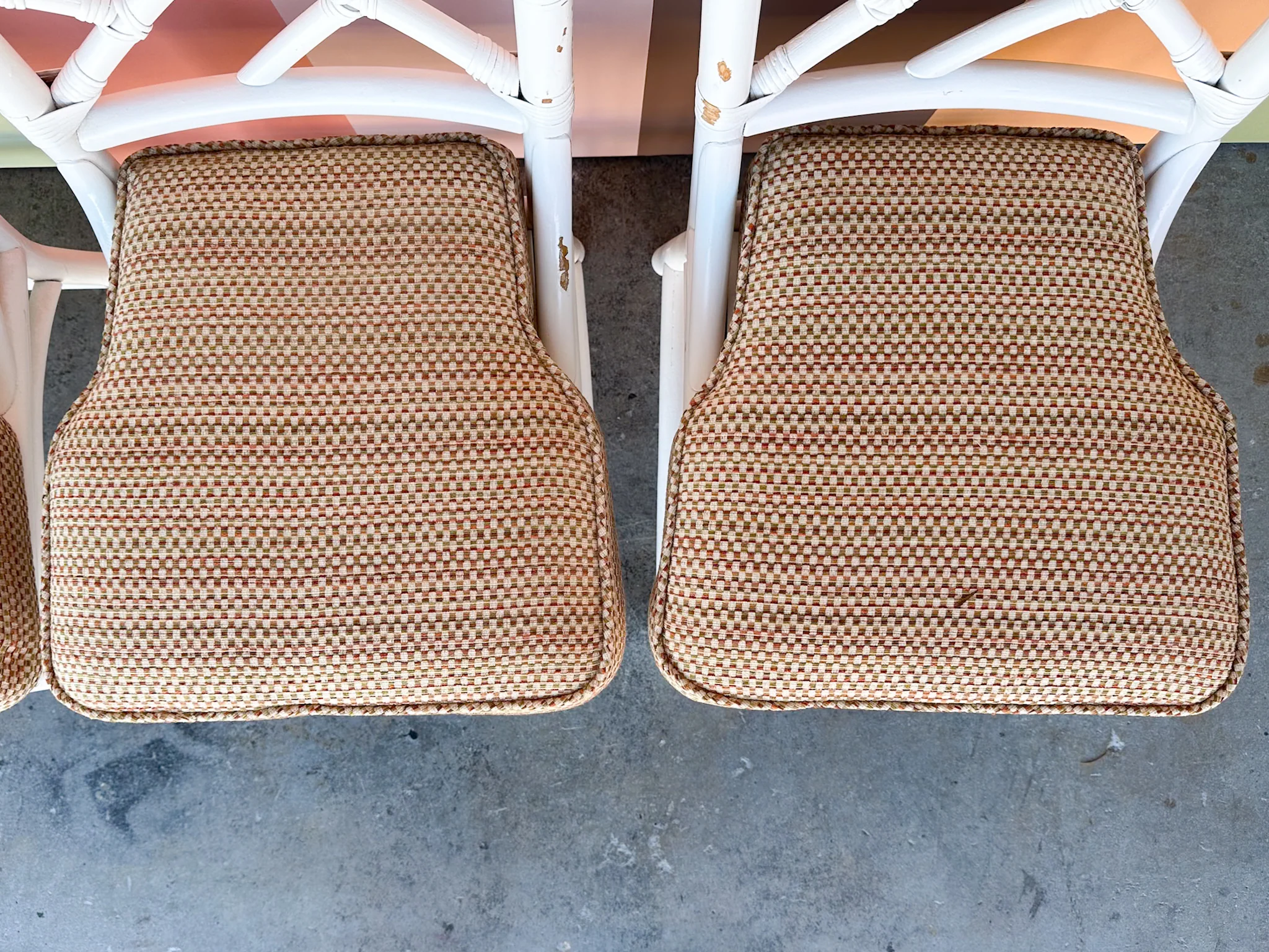 Set of Four Chippendale Rattan Dining Chairs - Image 8