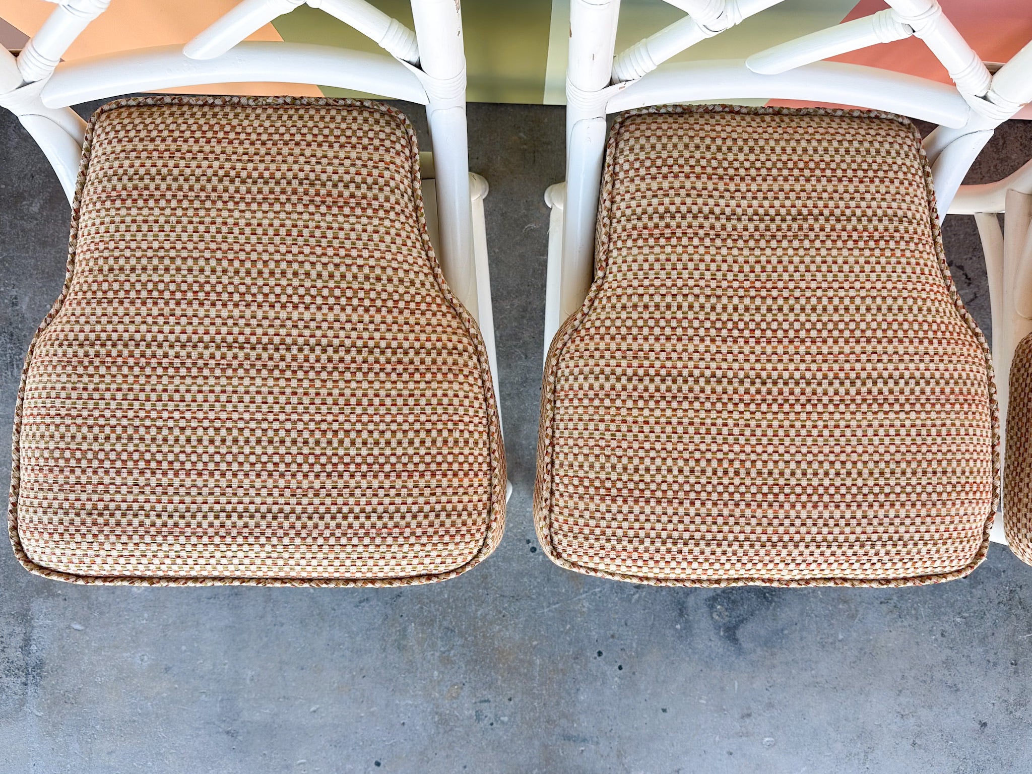 Set of Four Chippendale Rattan Dining Chairs - Image 9