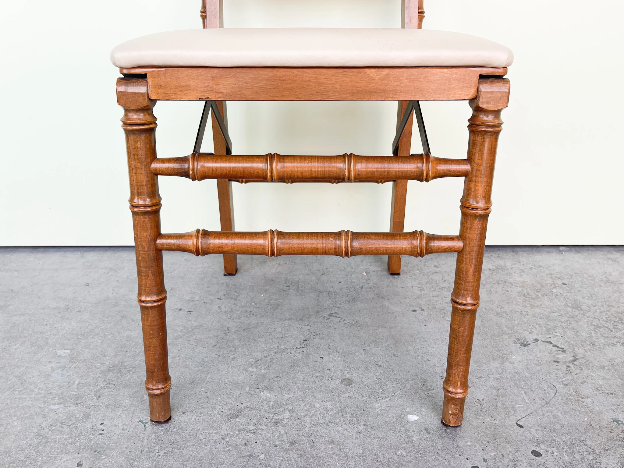 Set of Four Faux Bamboo and Cane Folding Chairs - Image 9