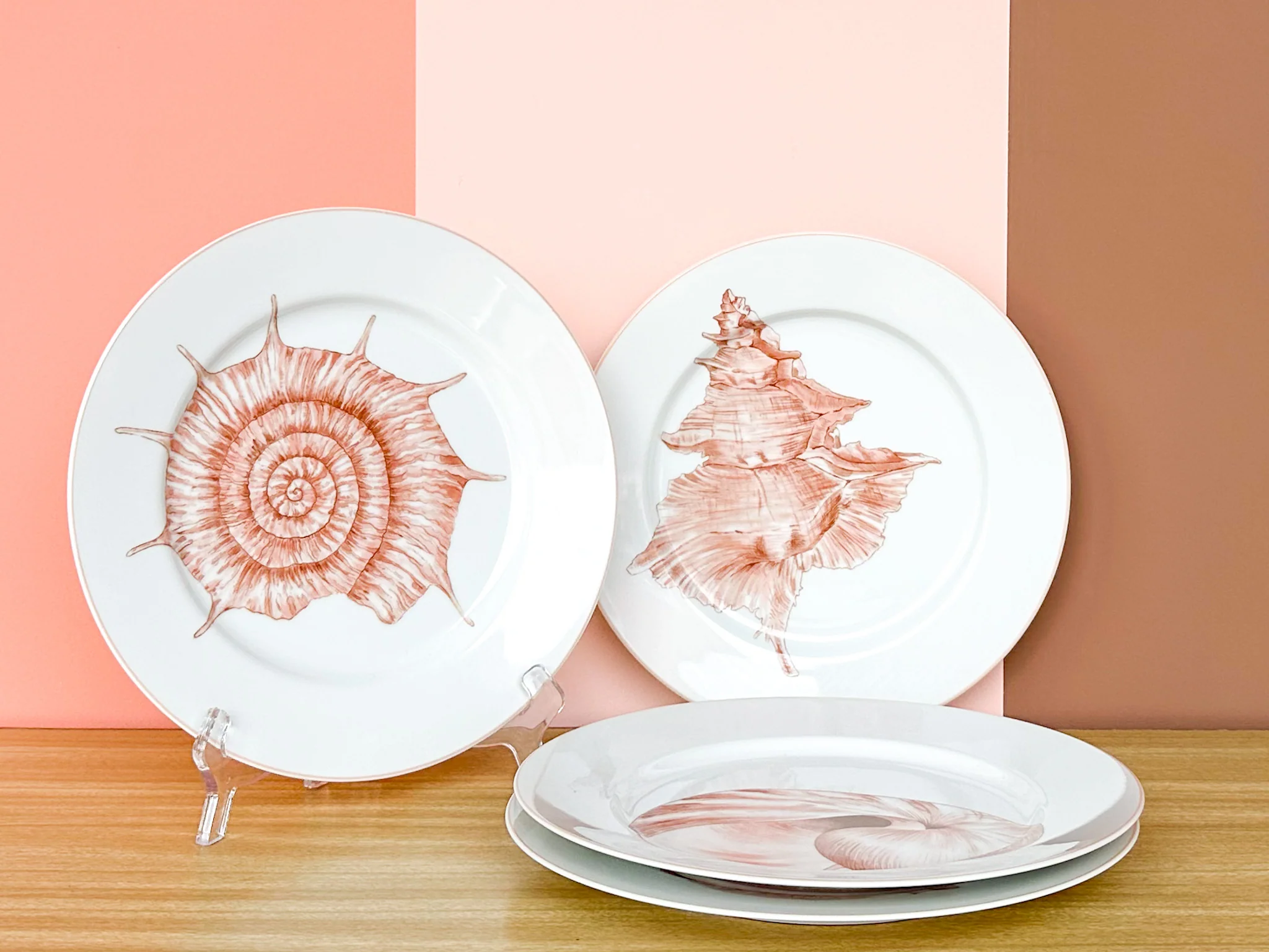 Set of Four Fitz and Floyd Coquille Plates