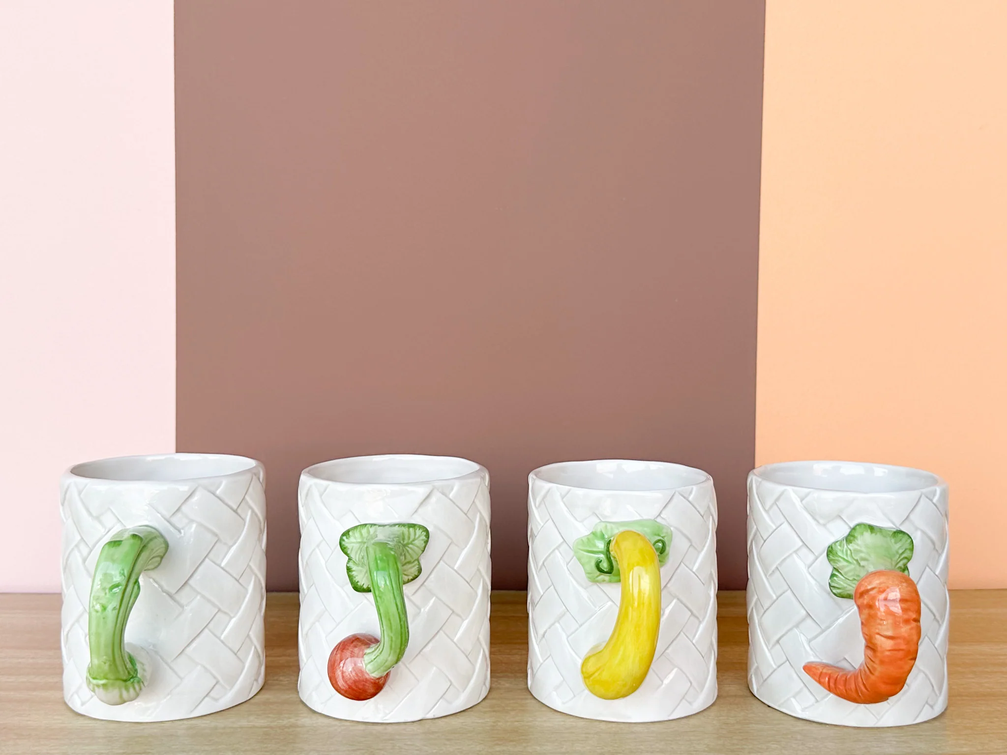 Set of Four Fitz and Floyd Veggie Mugs - Image 3