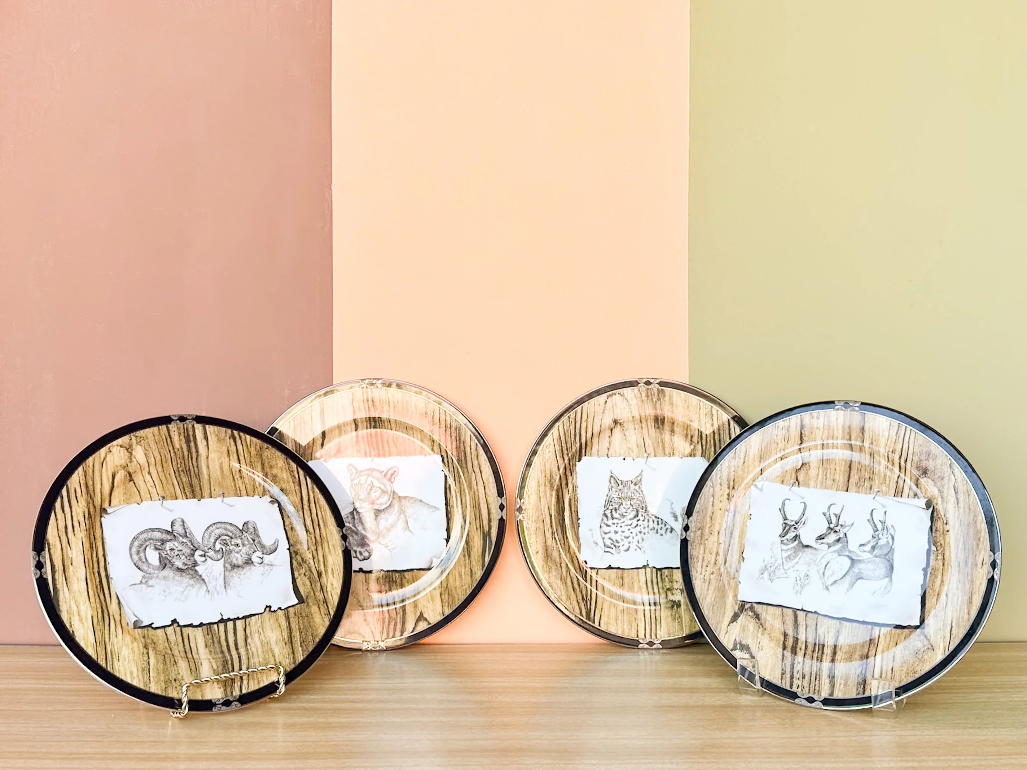 Set of Four Lynn Chase American Pages Plates