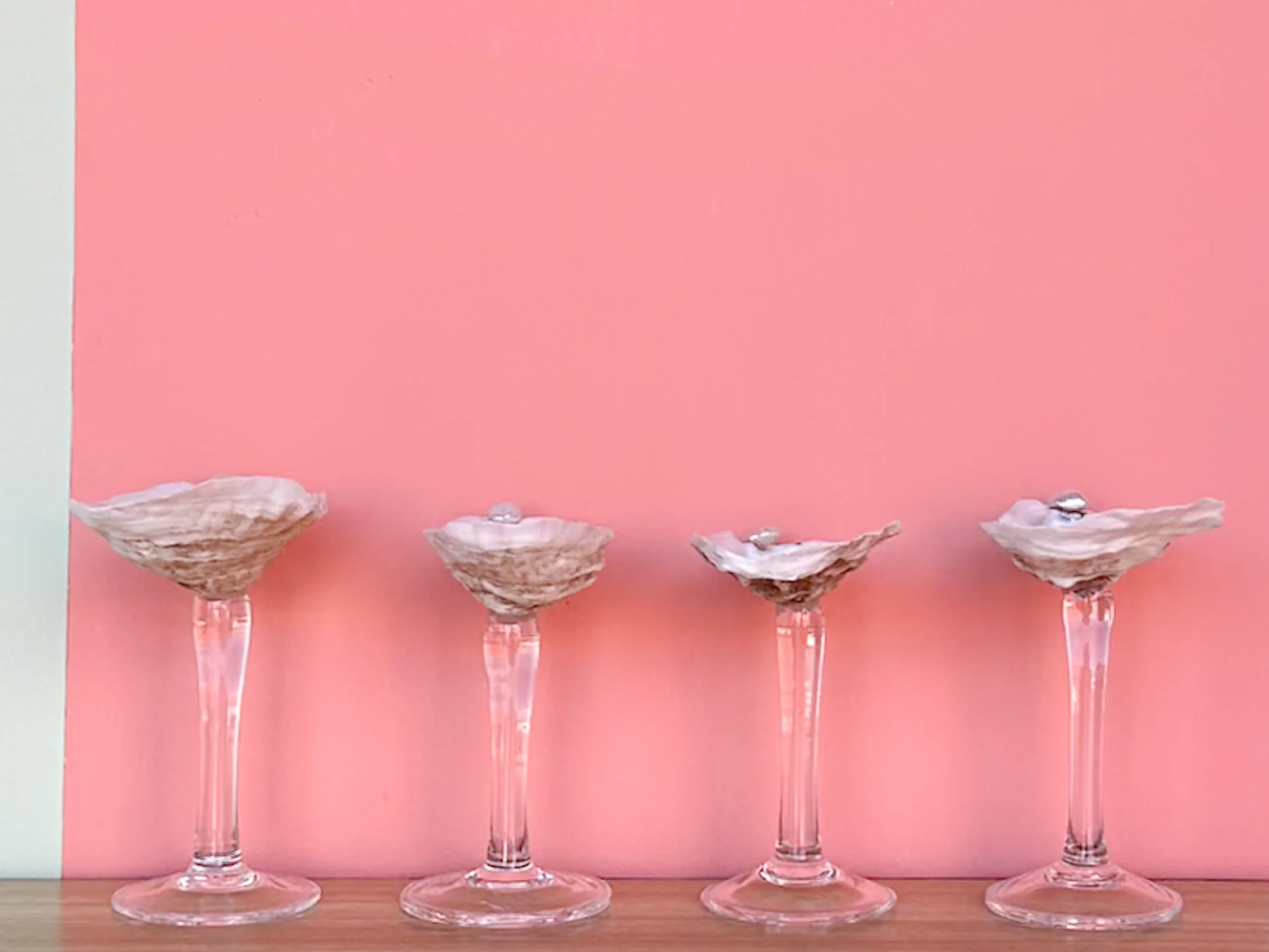 Set of Four Oyster Shell Shooters - Image 3