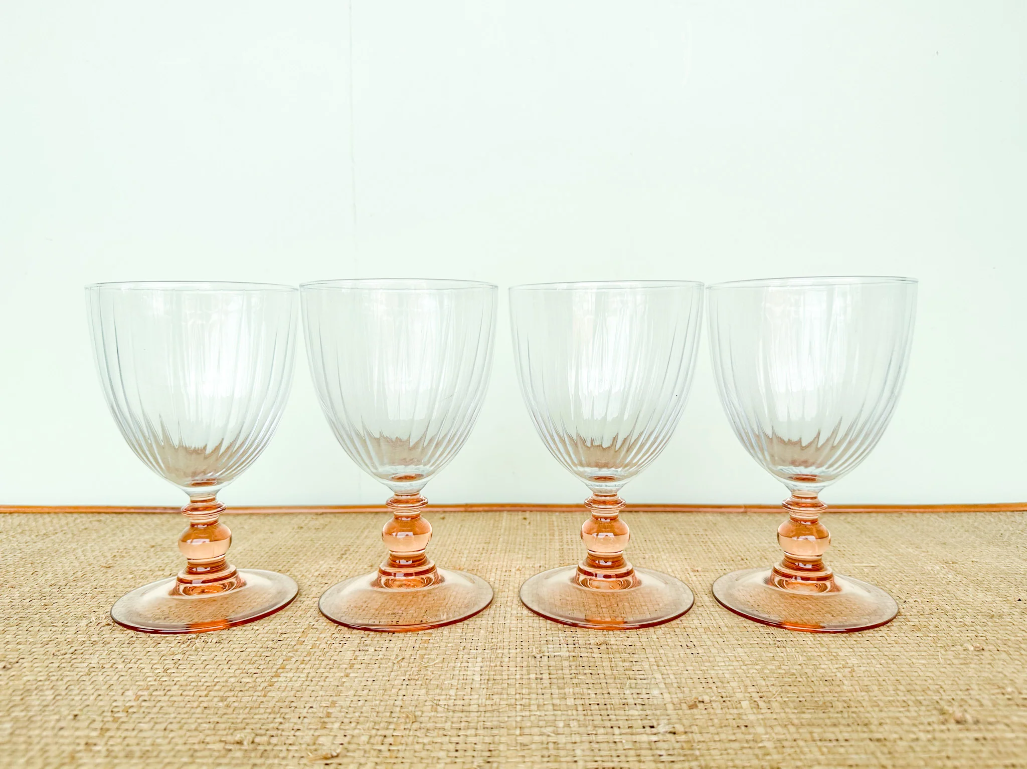 Set of Four Pink Chic Short Glassware - Image 2
