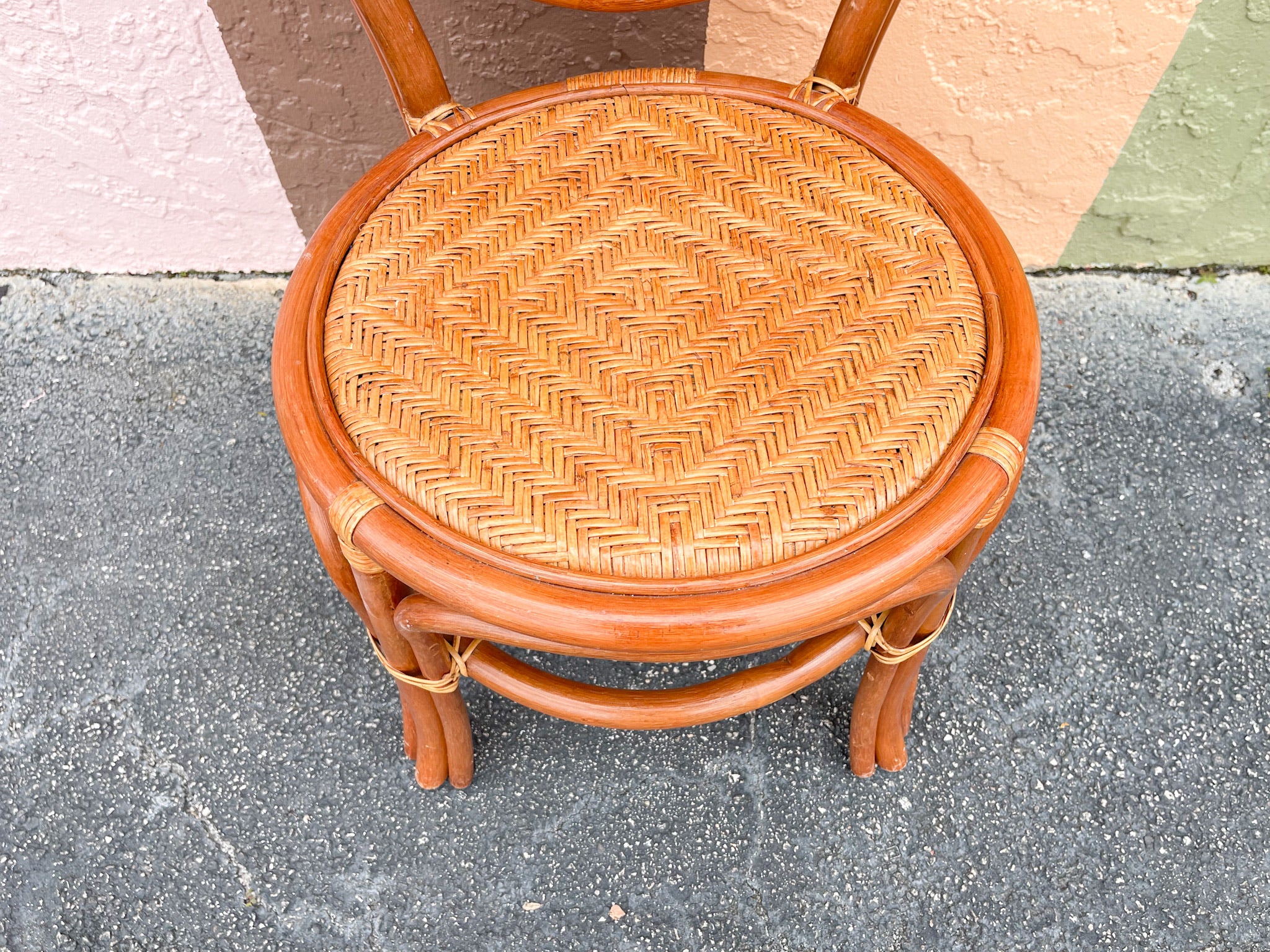 Set of Four Rattan Bistro Chairs - Image 10