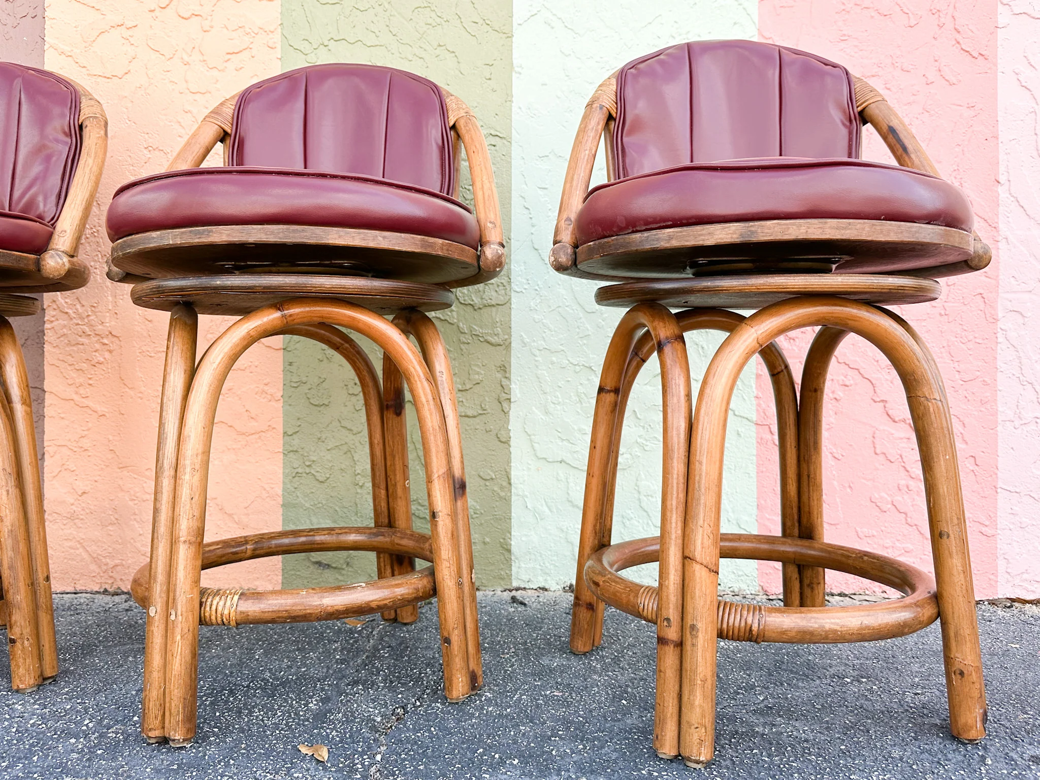 Set of Four Rattan Counter Stools - Image 6