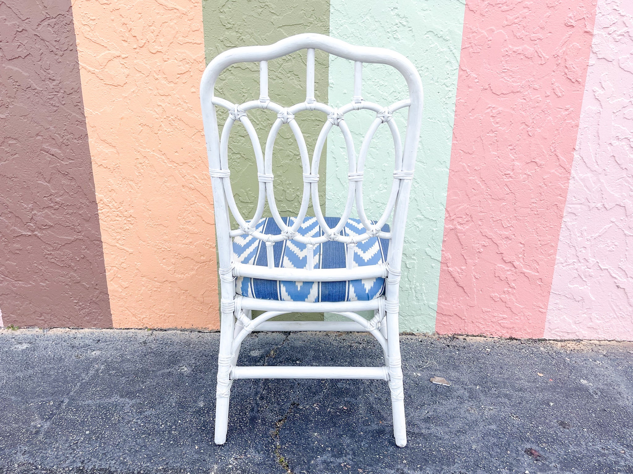 Set of Four Rattan McGuire Style Cathedral Dining Chairs - Image 10