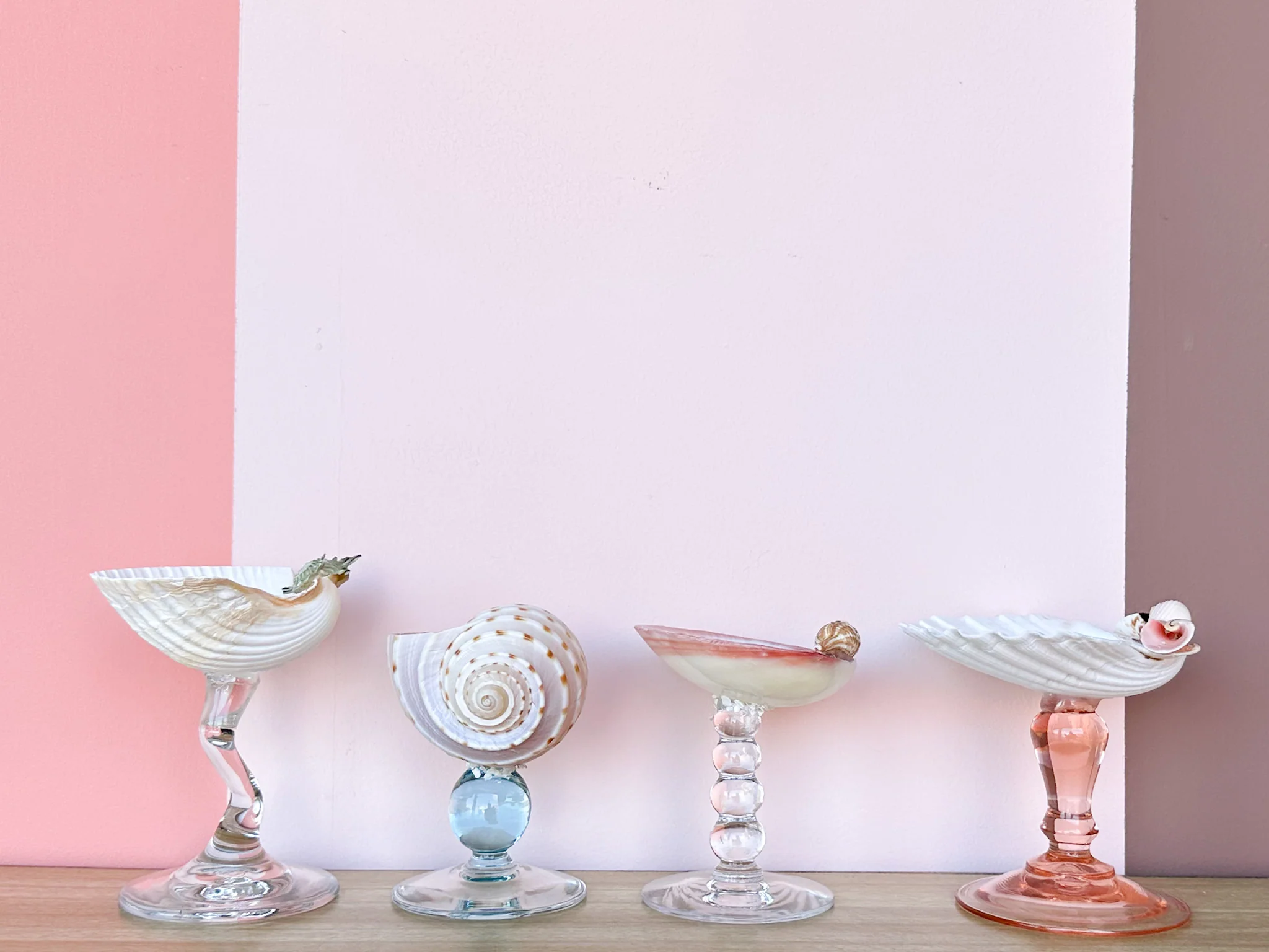 Set of Four Colorful Shell Coupes - Image 4
