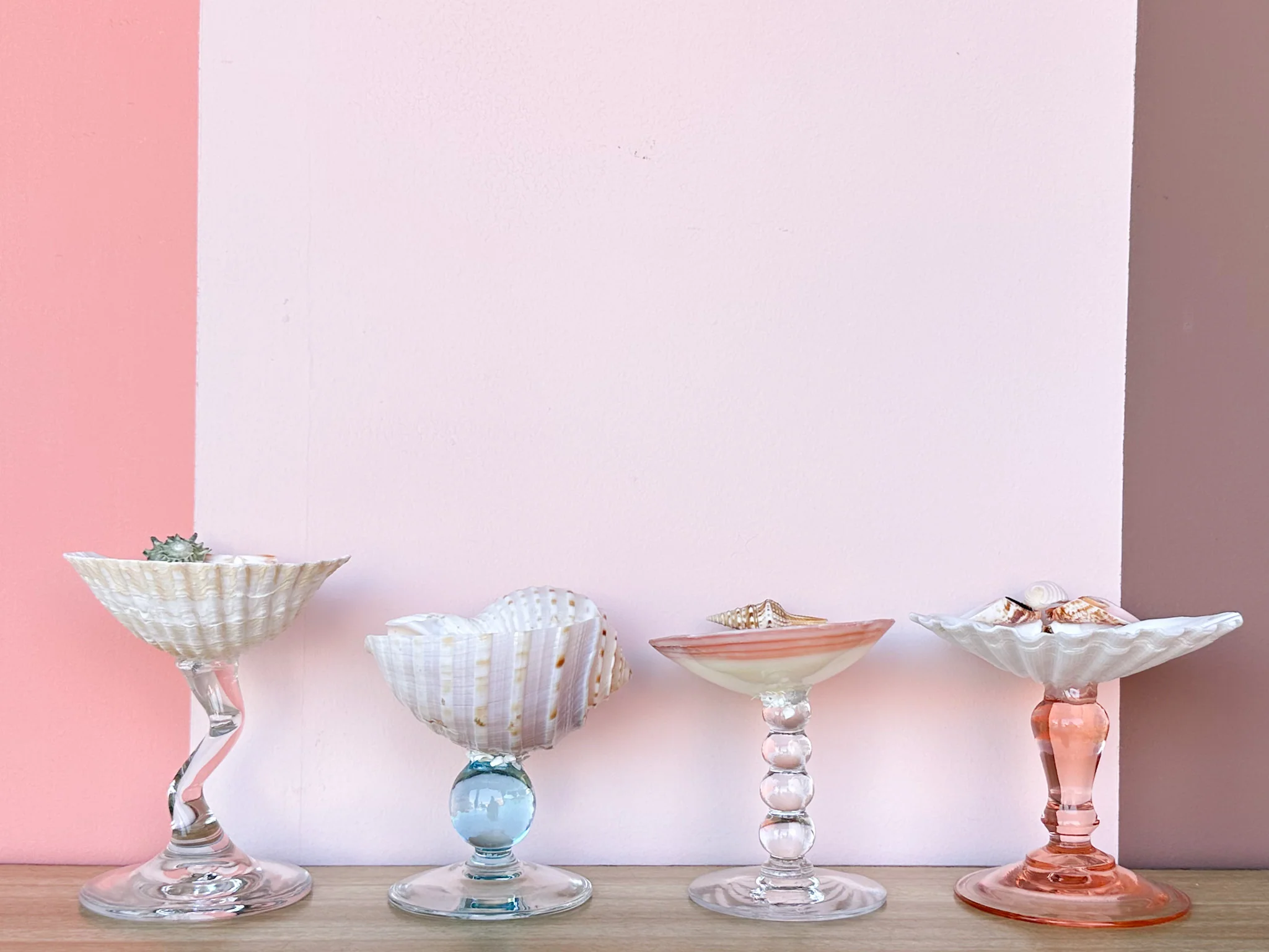 Set of Four Colorful Shell Coupes - Image 5