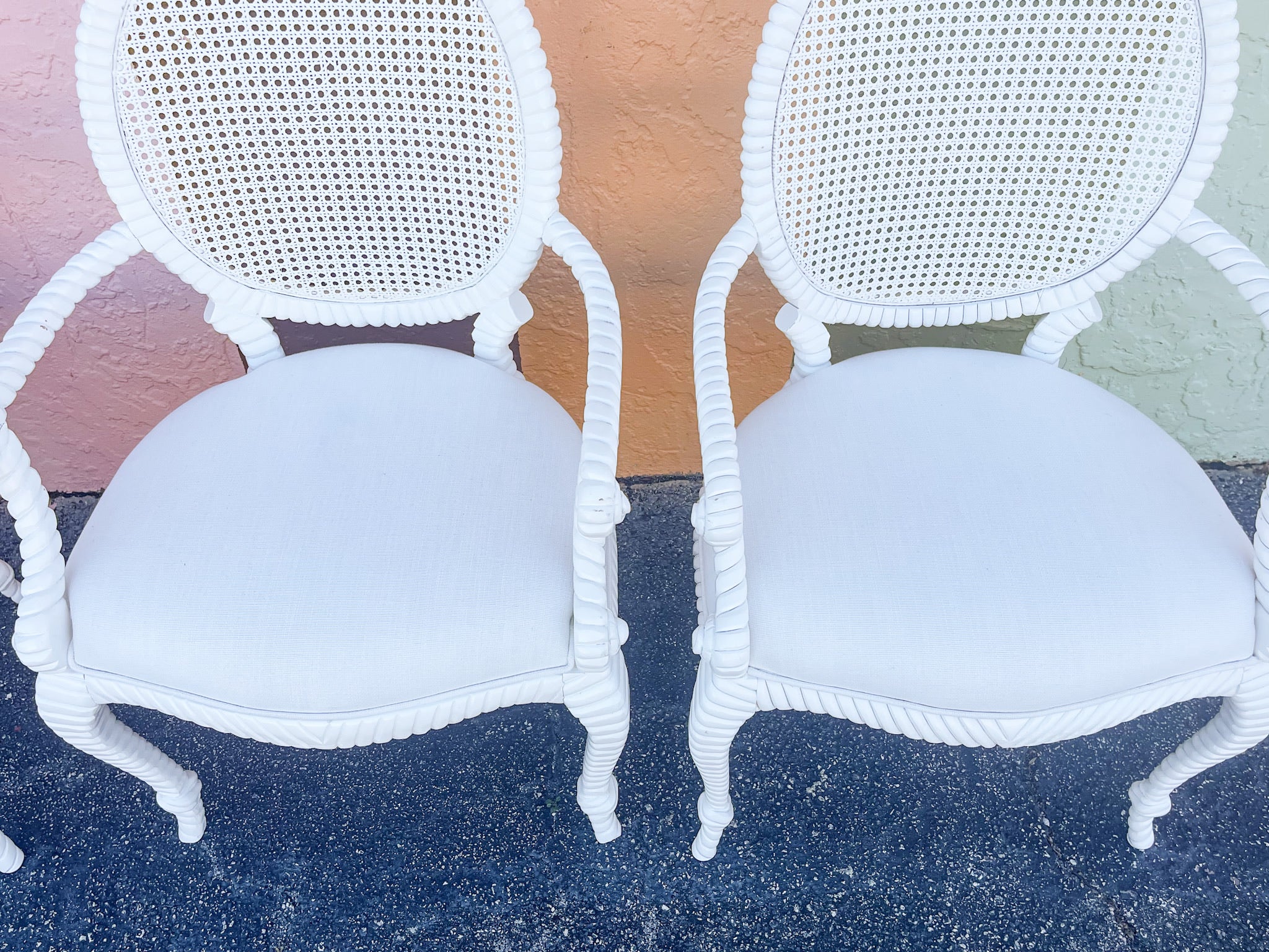 Set of Six Italian Rope Knot Dining Chairs - Image 27