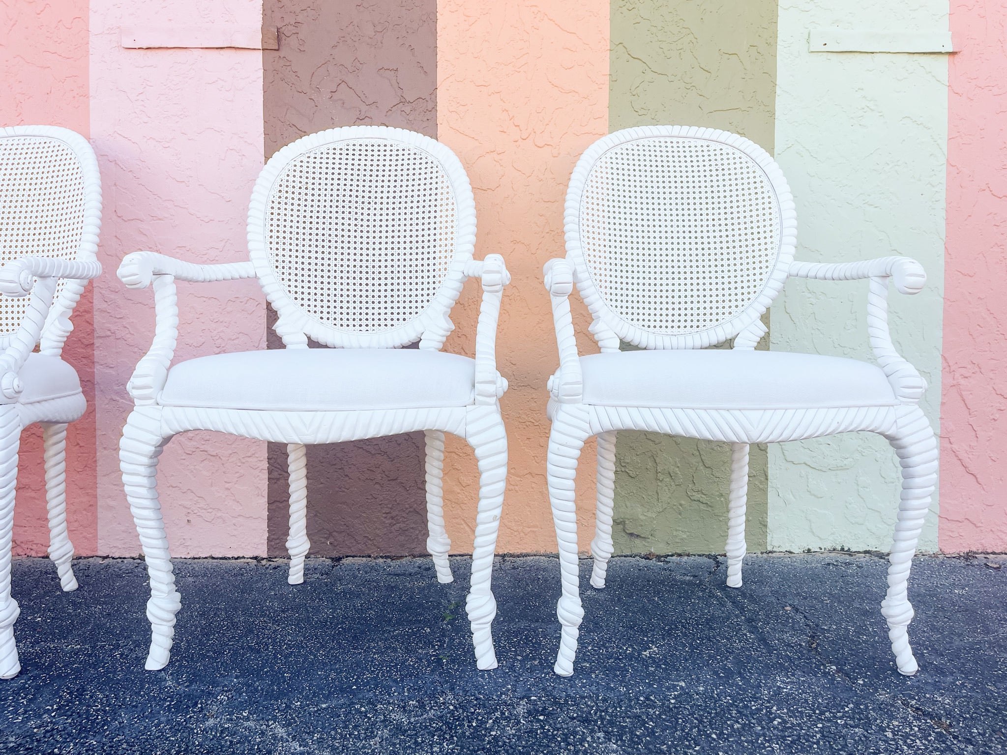 Set of Six Italian Rope Knot Dining Chairs - Image 28