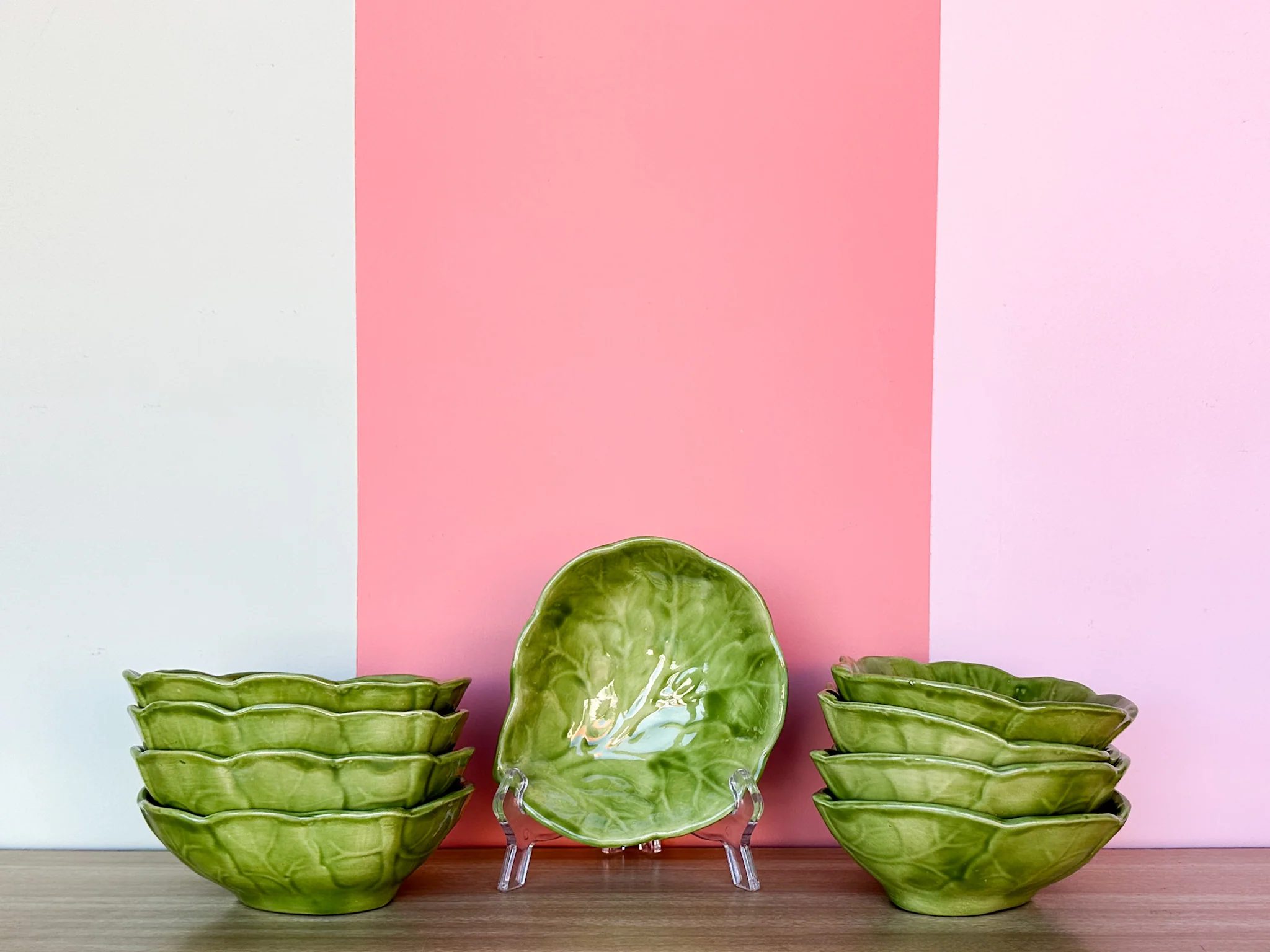 Set of Nine Cabbageware Bowls