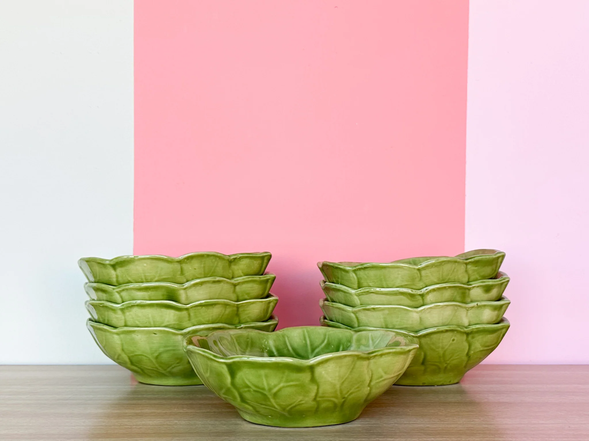 Set of Nine Cabbageware Bowls - Image 2