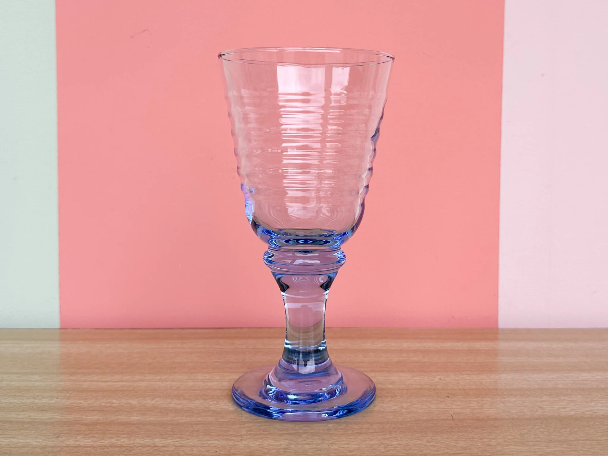 Set of Six Pretty Blue Goblets - Image 2