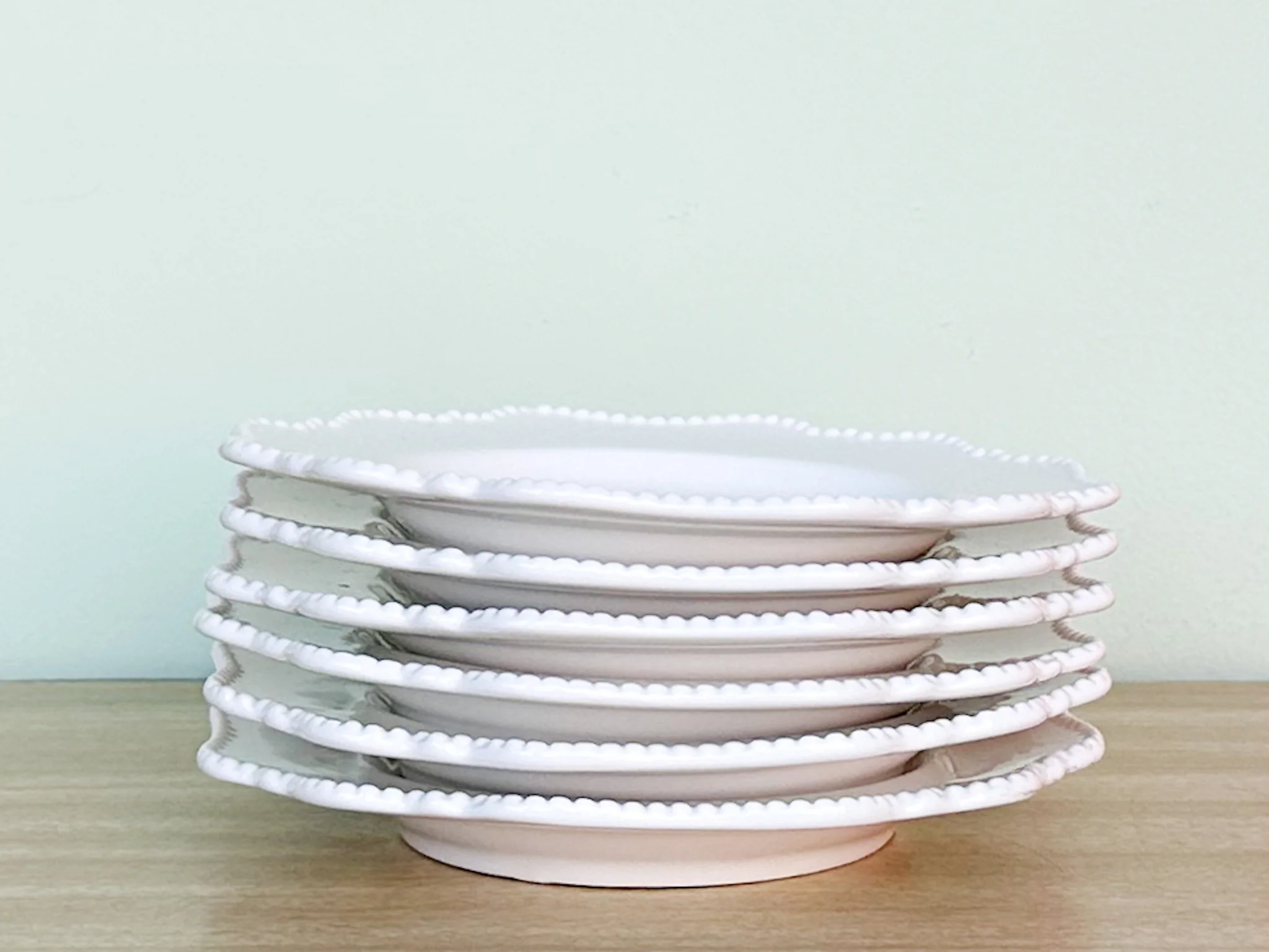 Set of Six Decoupage Shell Plates - Image 5