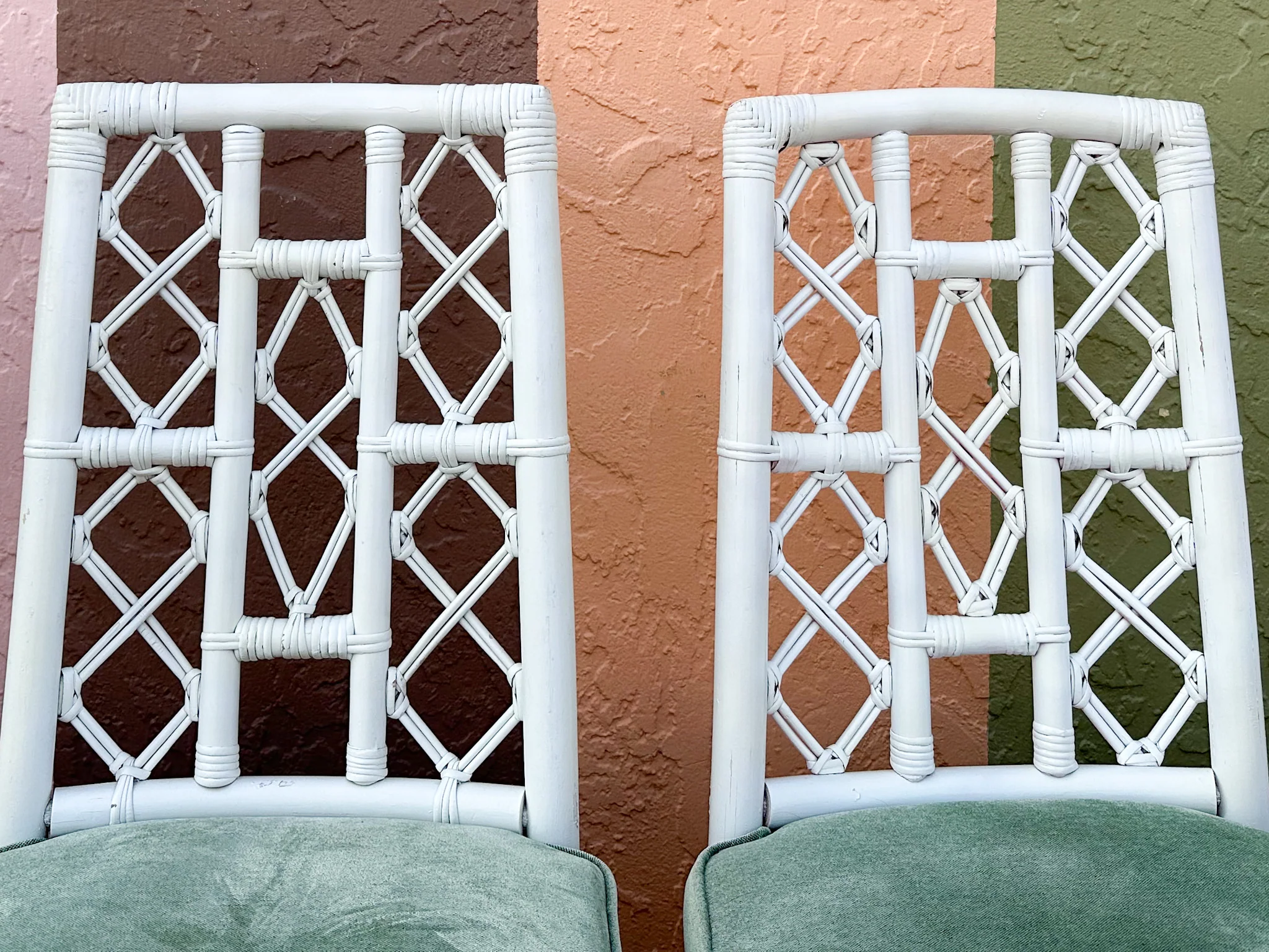 Set of Six Ficks Reed Rattan Dining Chairs - Image 5