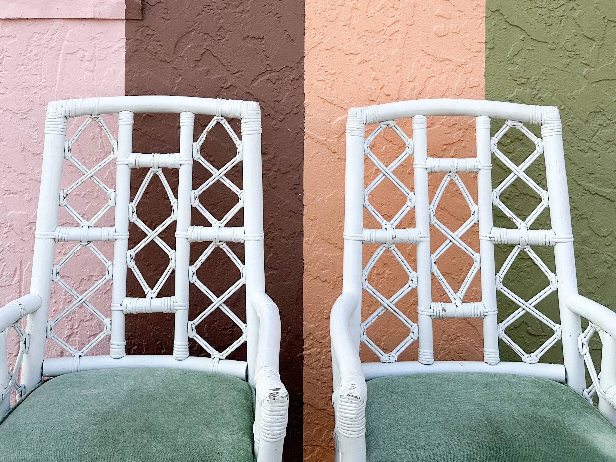 Set of Six Ficks Reed Rattan Dining Chairs - Image 7