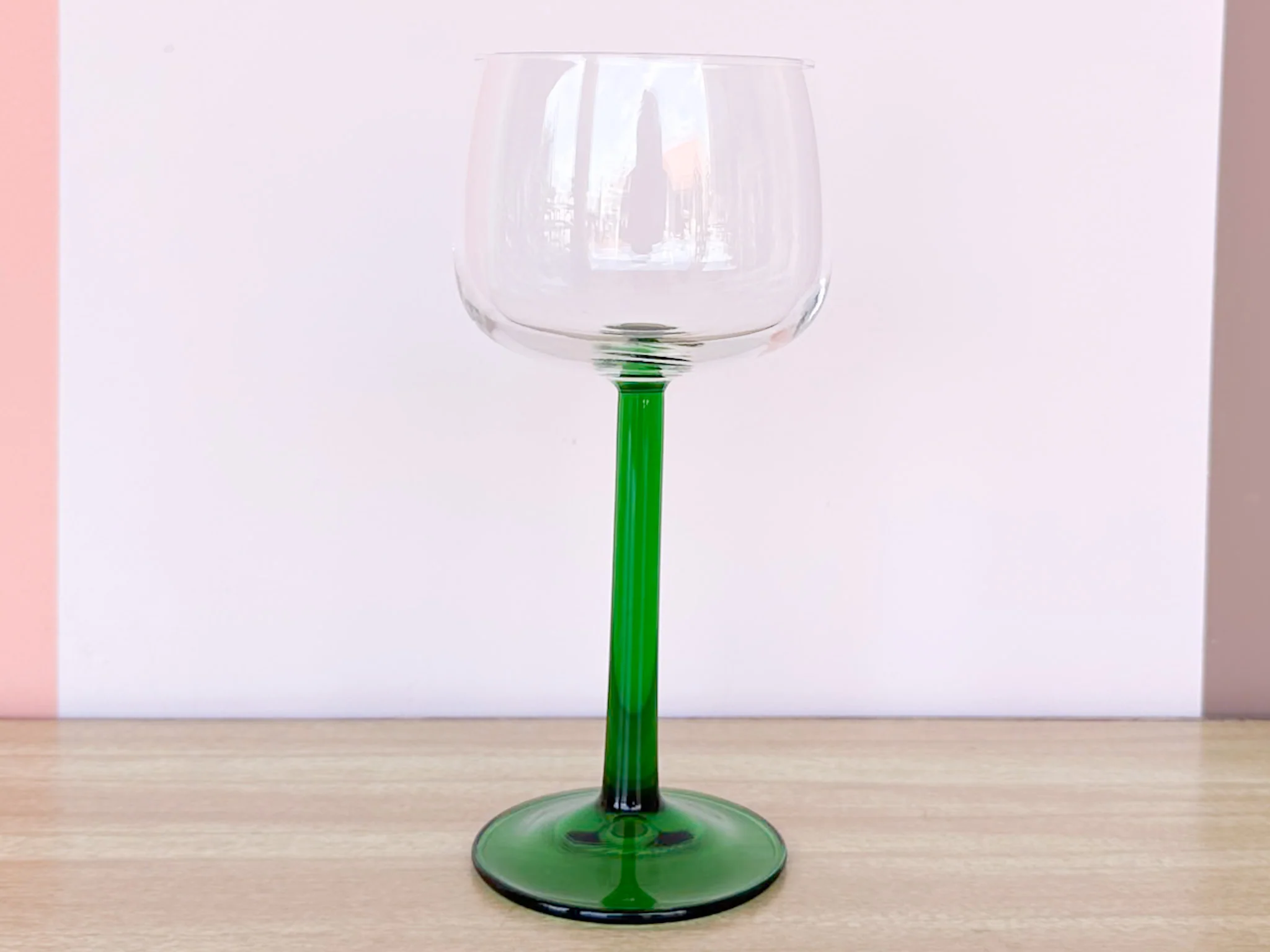 Set of Six French Green Stem Glassware - Image 7