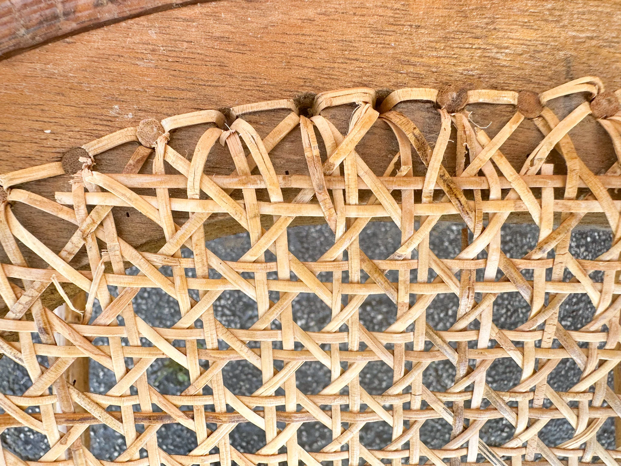 Set of Six Island Style Rattan and Cane Arm Chairs - Image 25