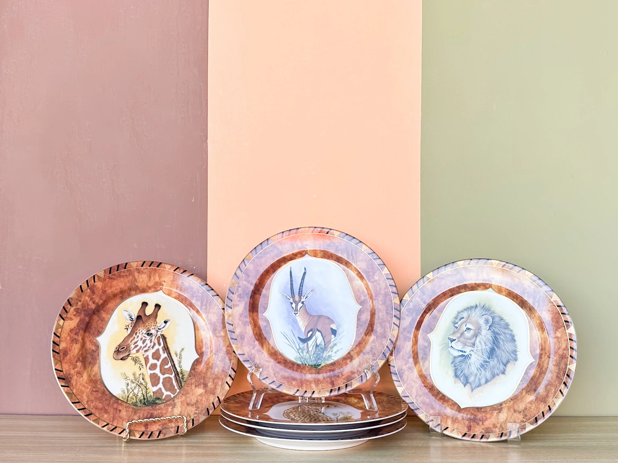 Set of Six Lynn Chase African Portraits Plates