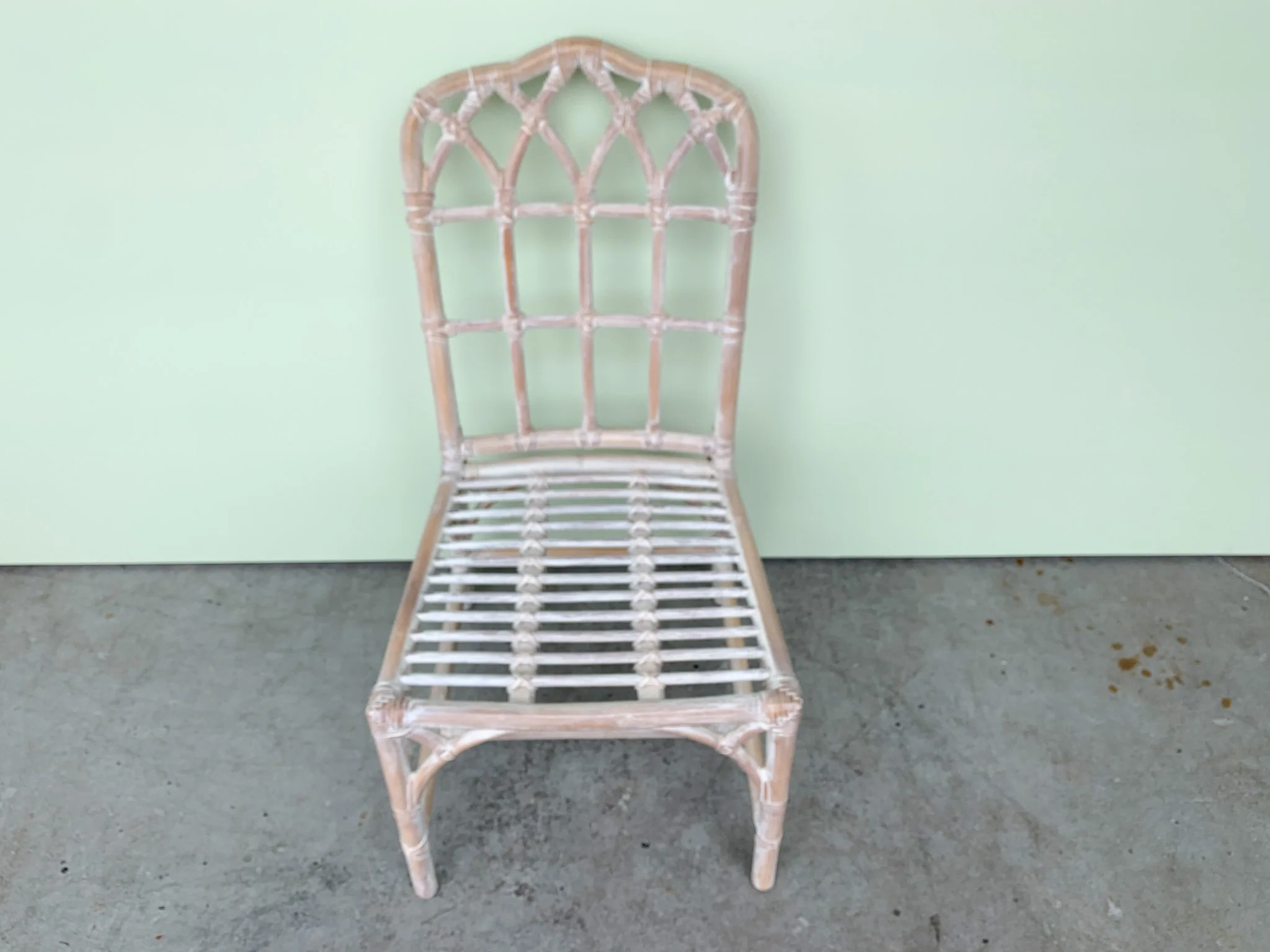 Set of Six McGuire Cathedral Dining Chairs - Image 2