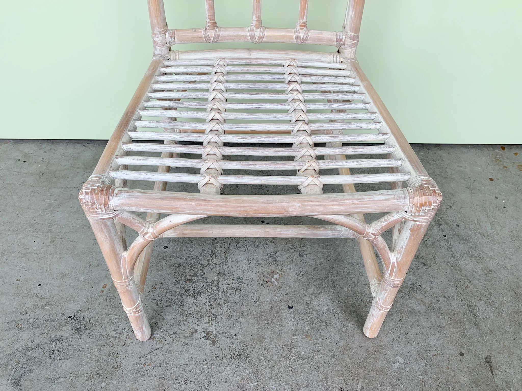 Set of Six McGuire Cathedral Dining Chairs - Image 5