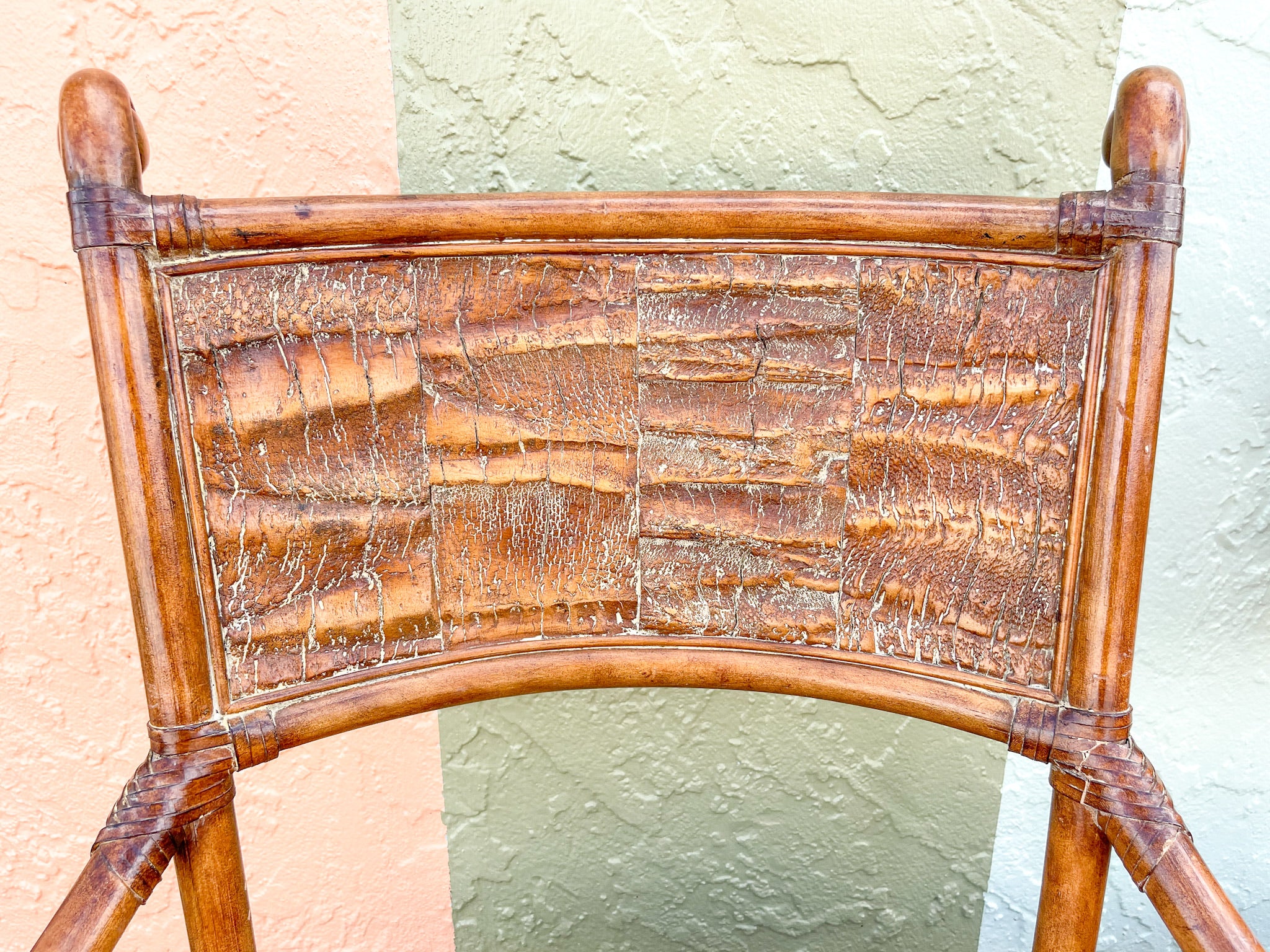 Set of Six Rattan Alligator Dining Chairs - Image 5