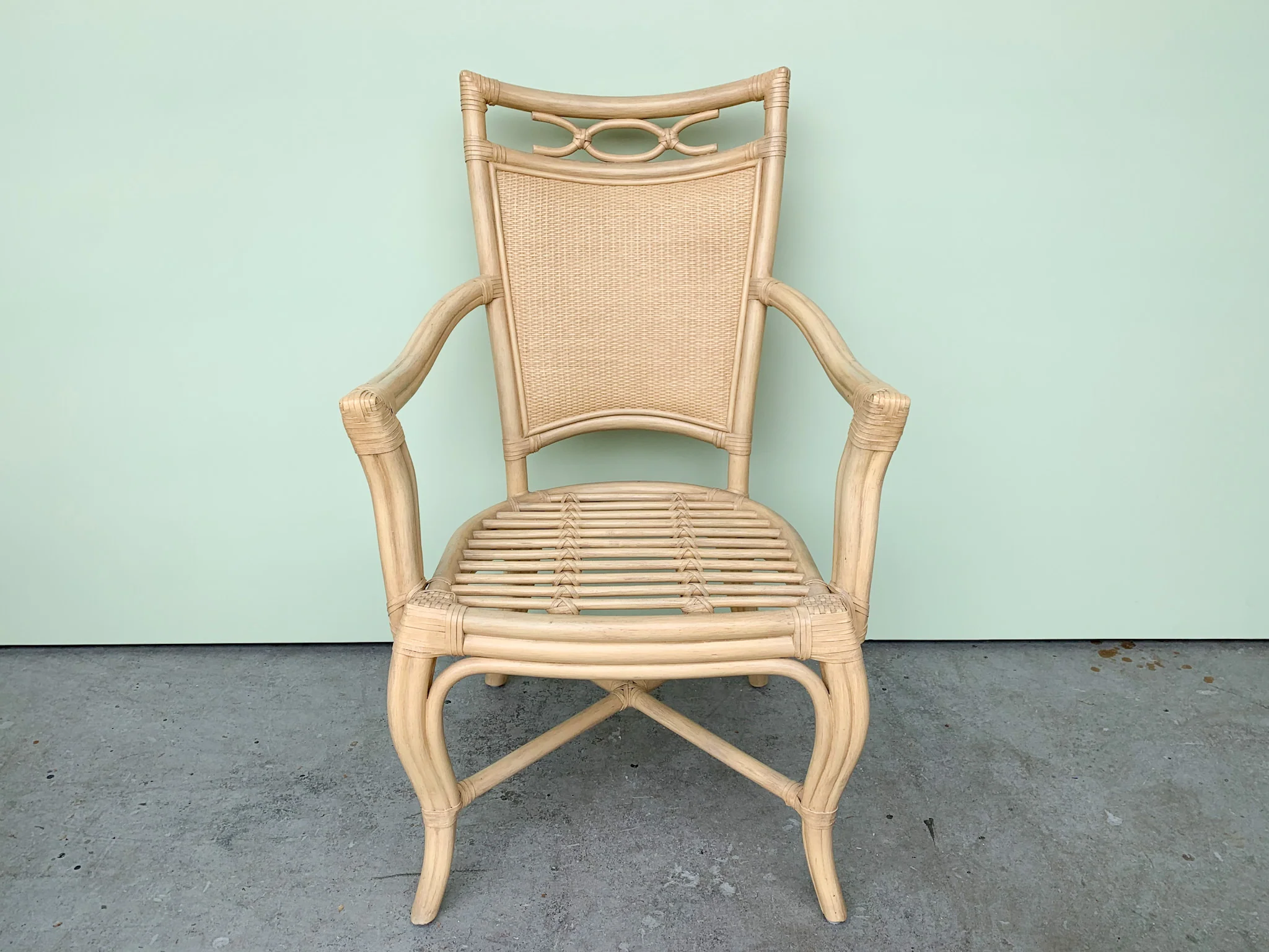 Set of Six Rattan Dining Chairs - Image 8