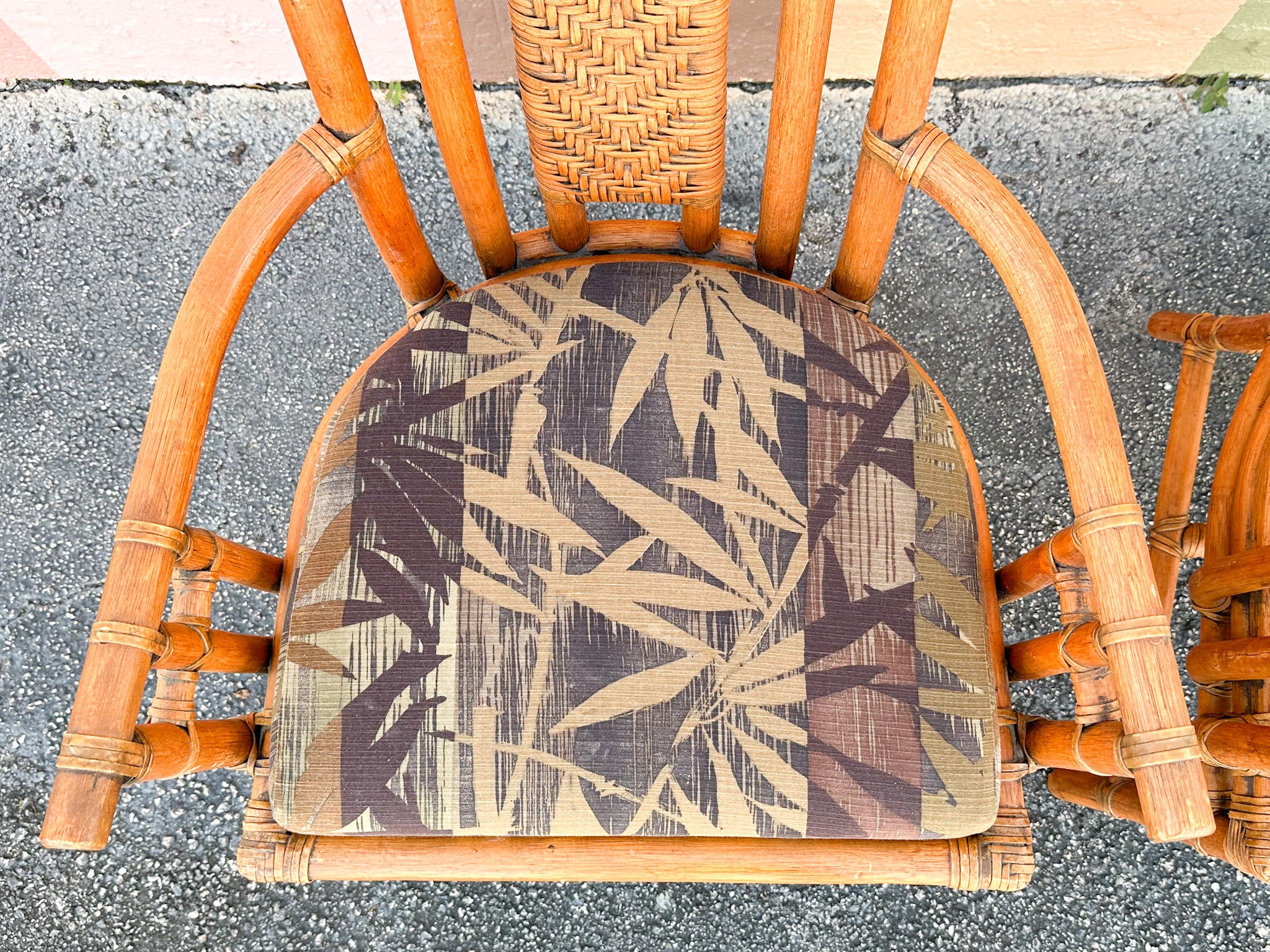 Set of Six Rattan Pagoda Dining Chairs - Image 22