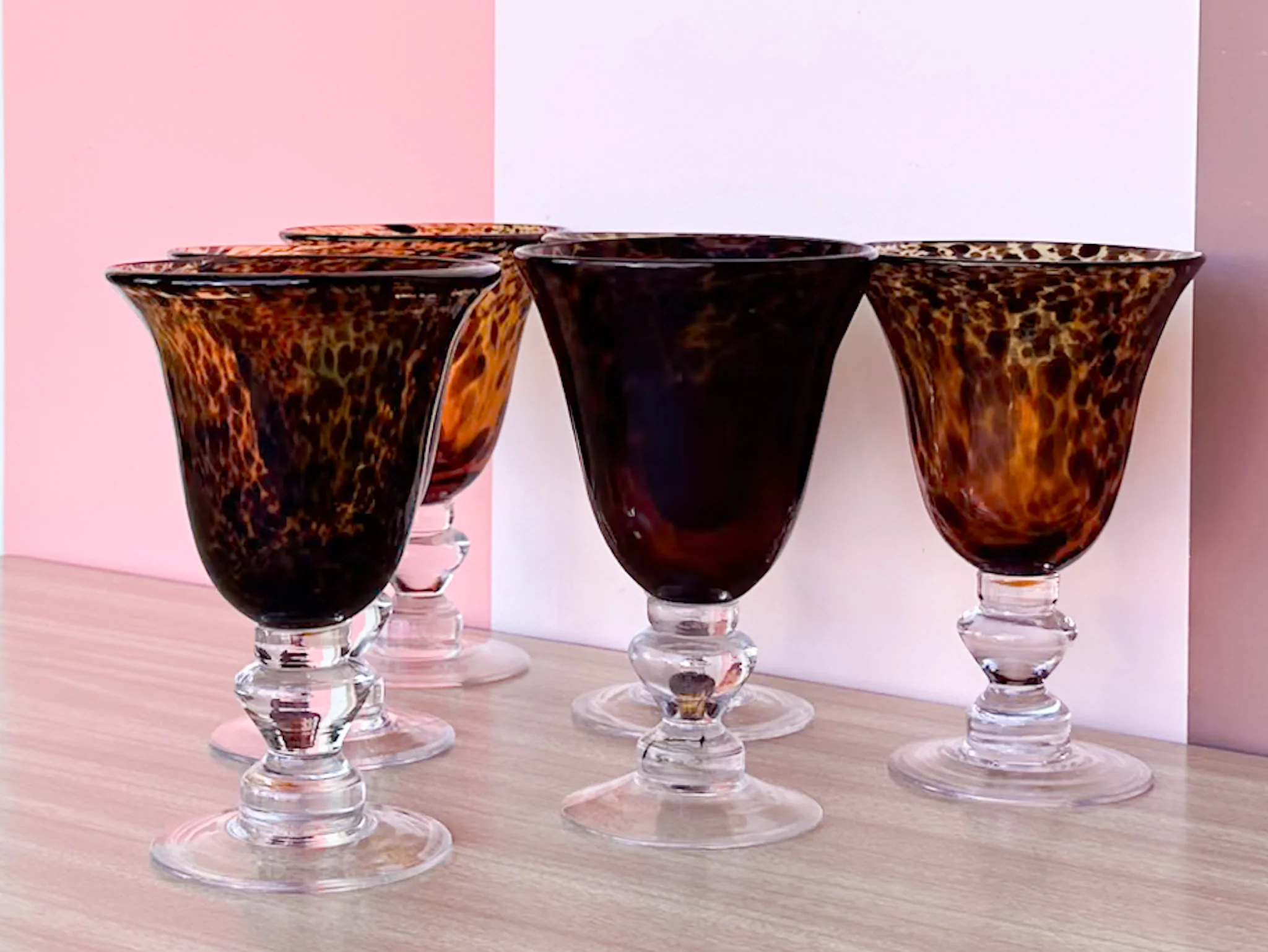 Set of Six Tortoiseshell Goblets - Image 4