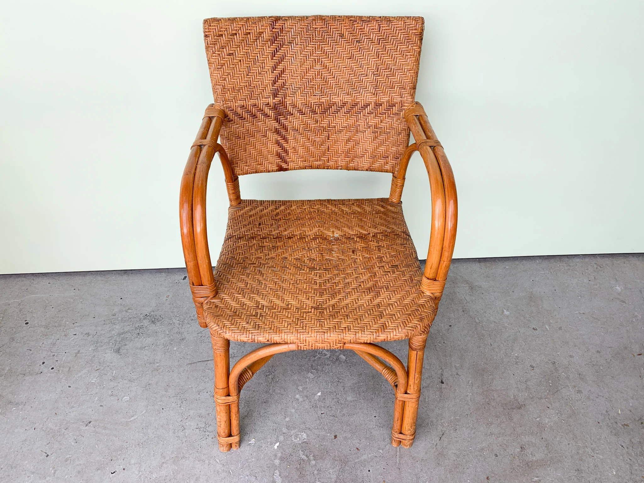 Set of Six Woven Rattan Chairs - Image 10