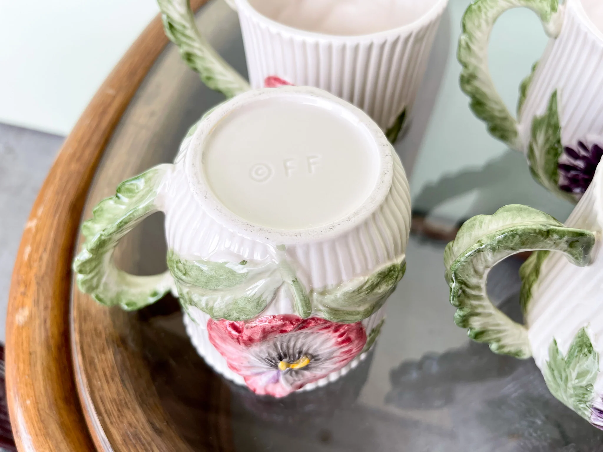 Set of Ten Fitz and Floyd Flower Mugs - Image 8