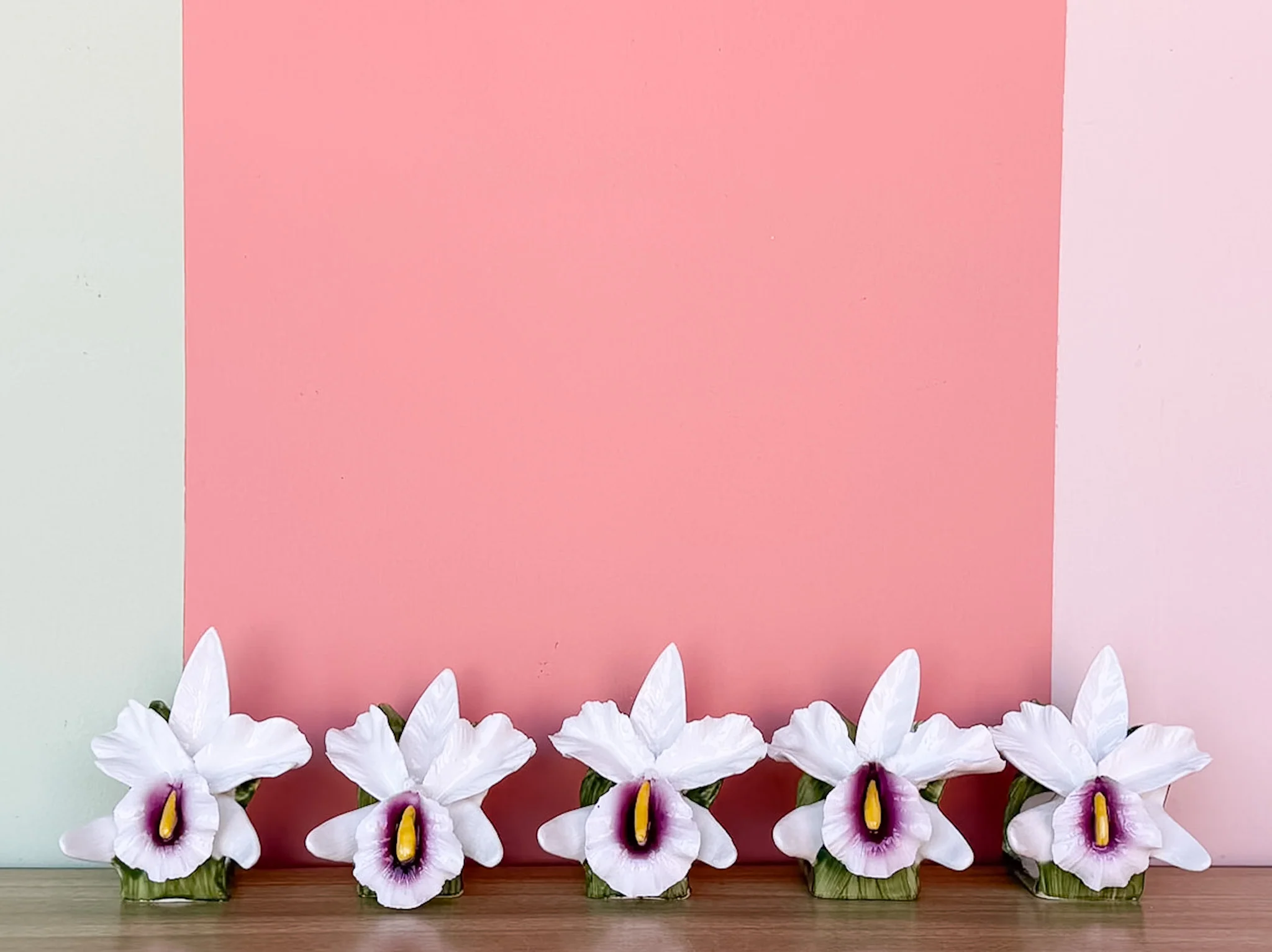 Set of Ten Orchid Napkin Rings - Image 3
