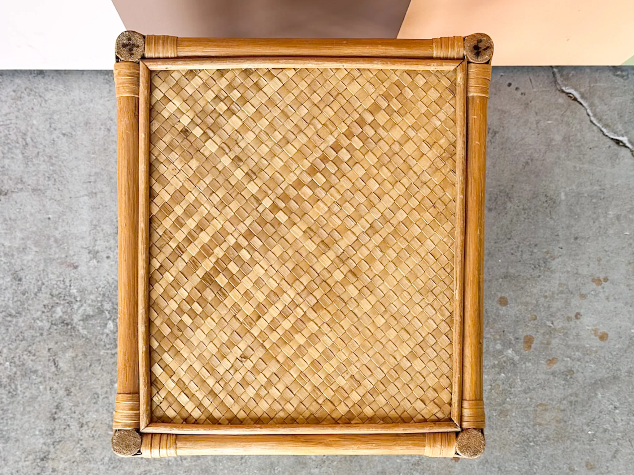 Set of Three Chippendale Rattan Nesting Tables - Image 7