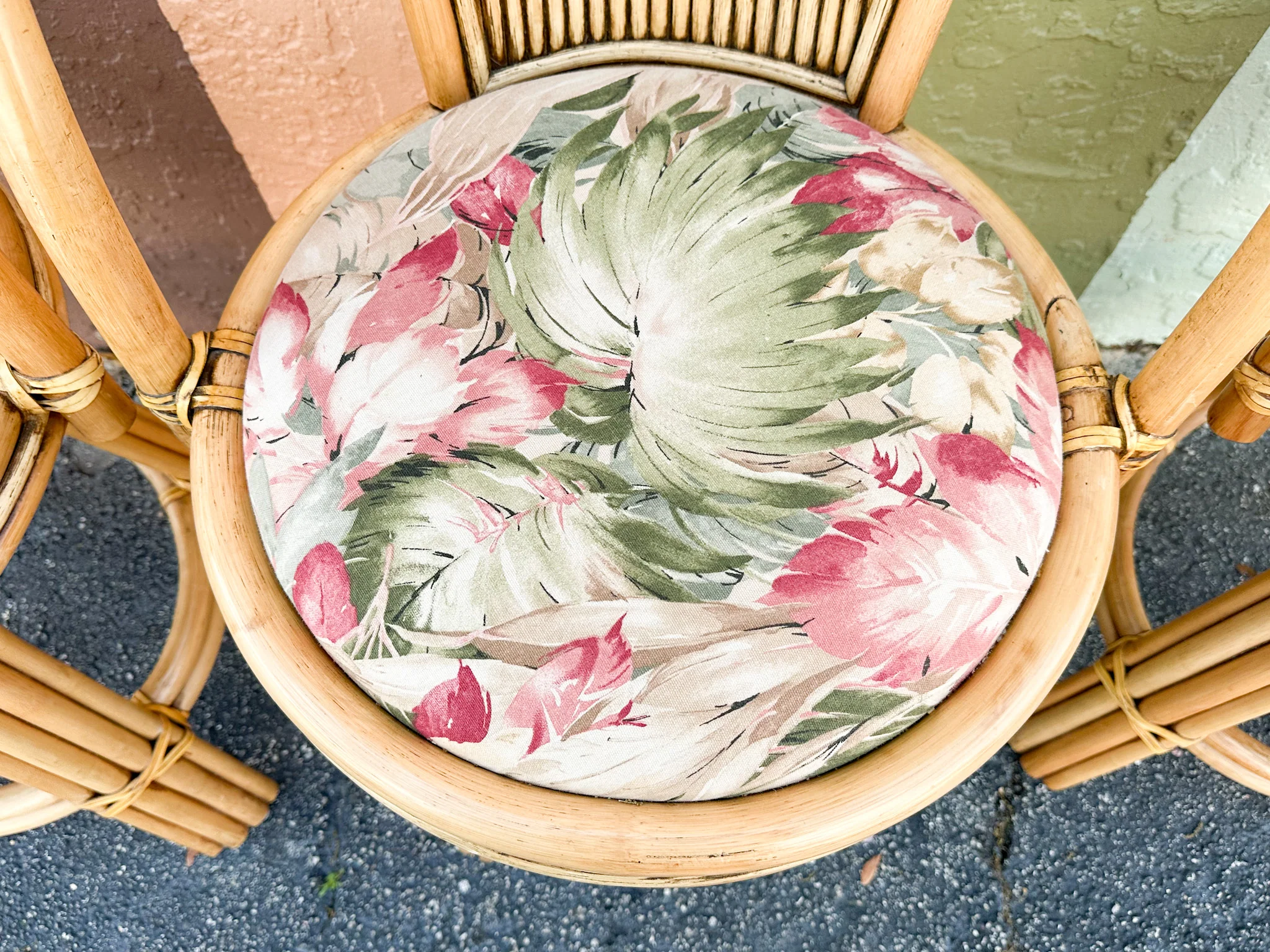Set of Three Cute Rattan Bar Stools - Image 5