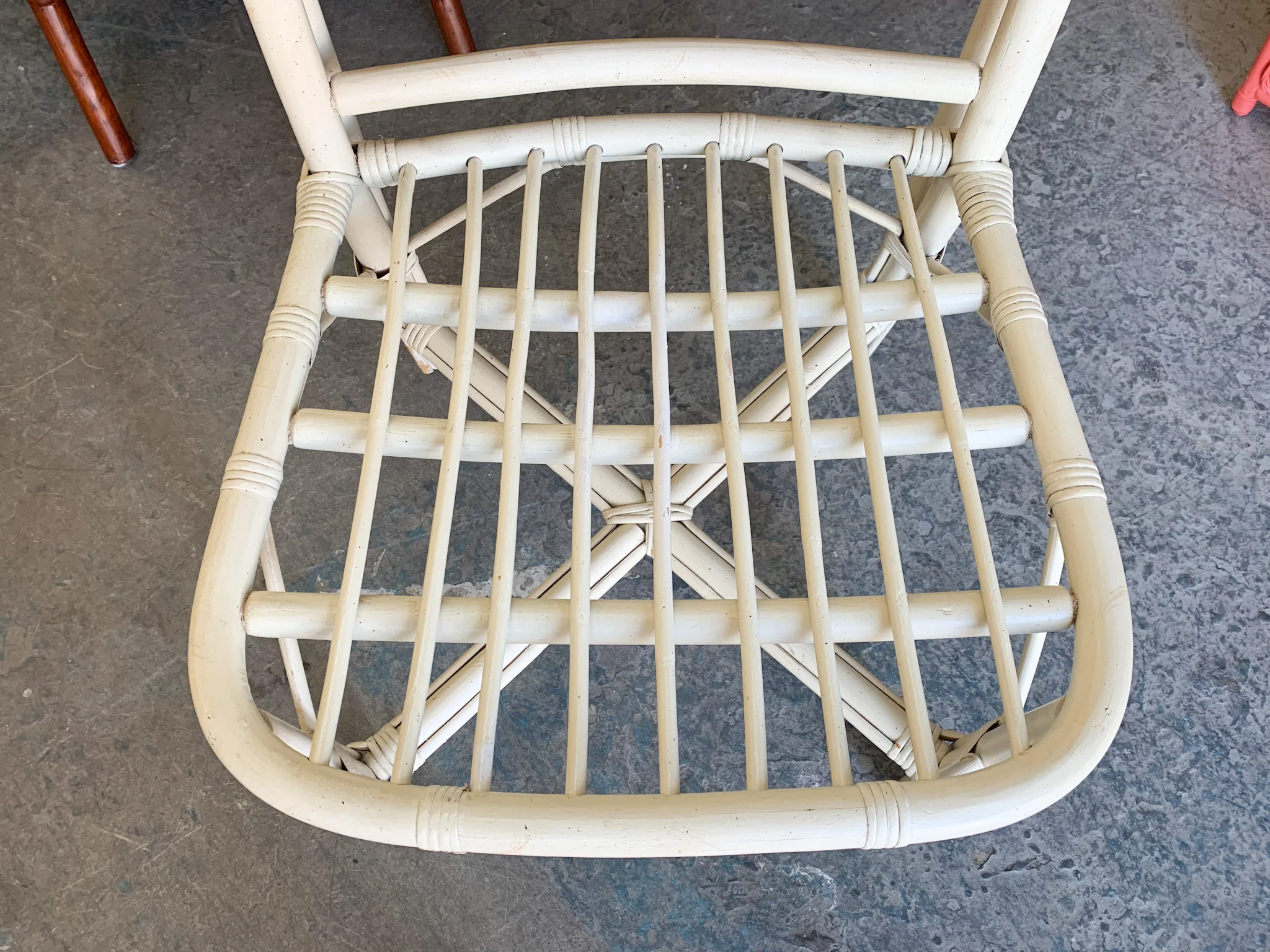 Set of Three Ficks Reed Diamond Back Chairs - Image 3
