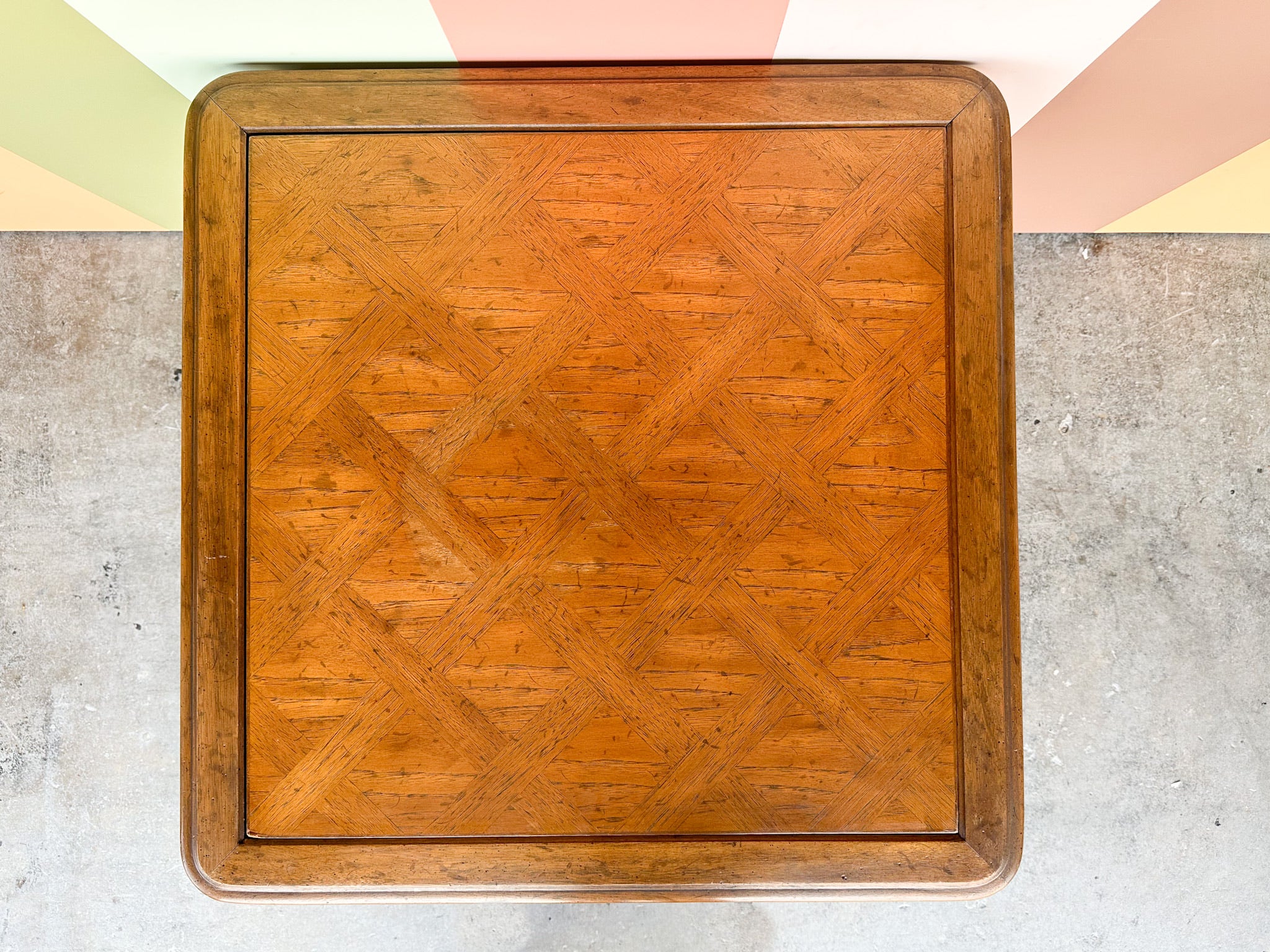 Drexel Shell Motif Wood Game Table - Image 4