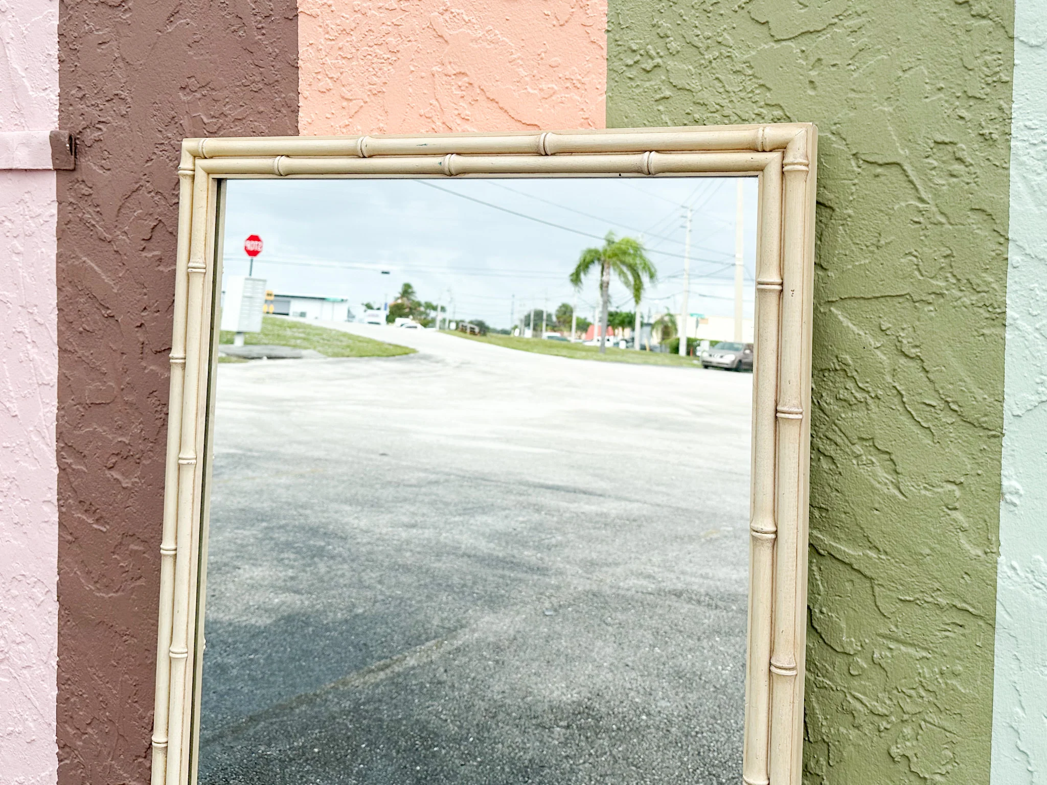 Simple and Chic Faux Bamboo Mirror - Image 2