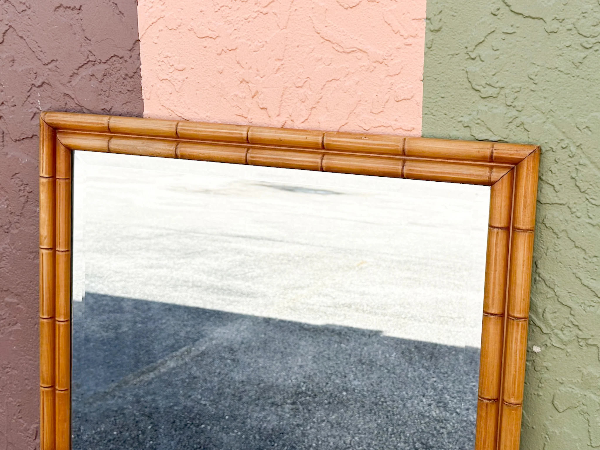 Simple Chic Faux Bamboo Mirror - Image 2