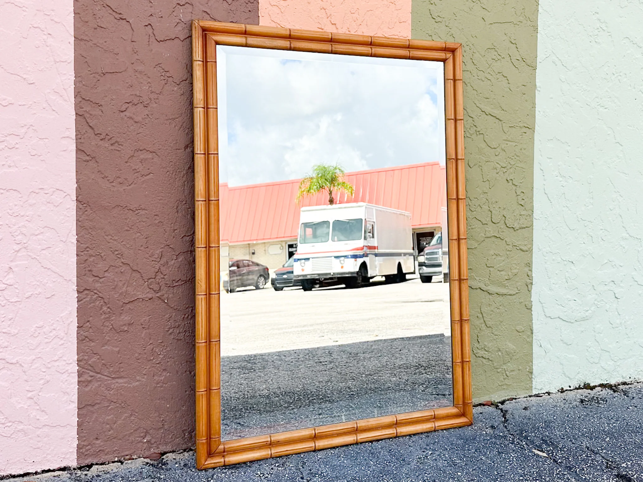 Simple Chic Faux Bamboo Mirror - Image 7