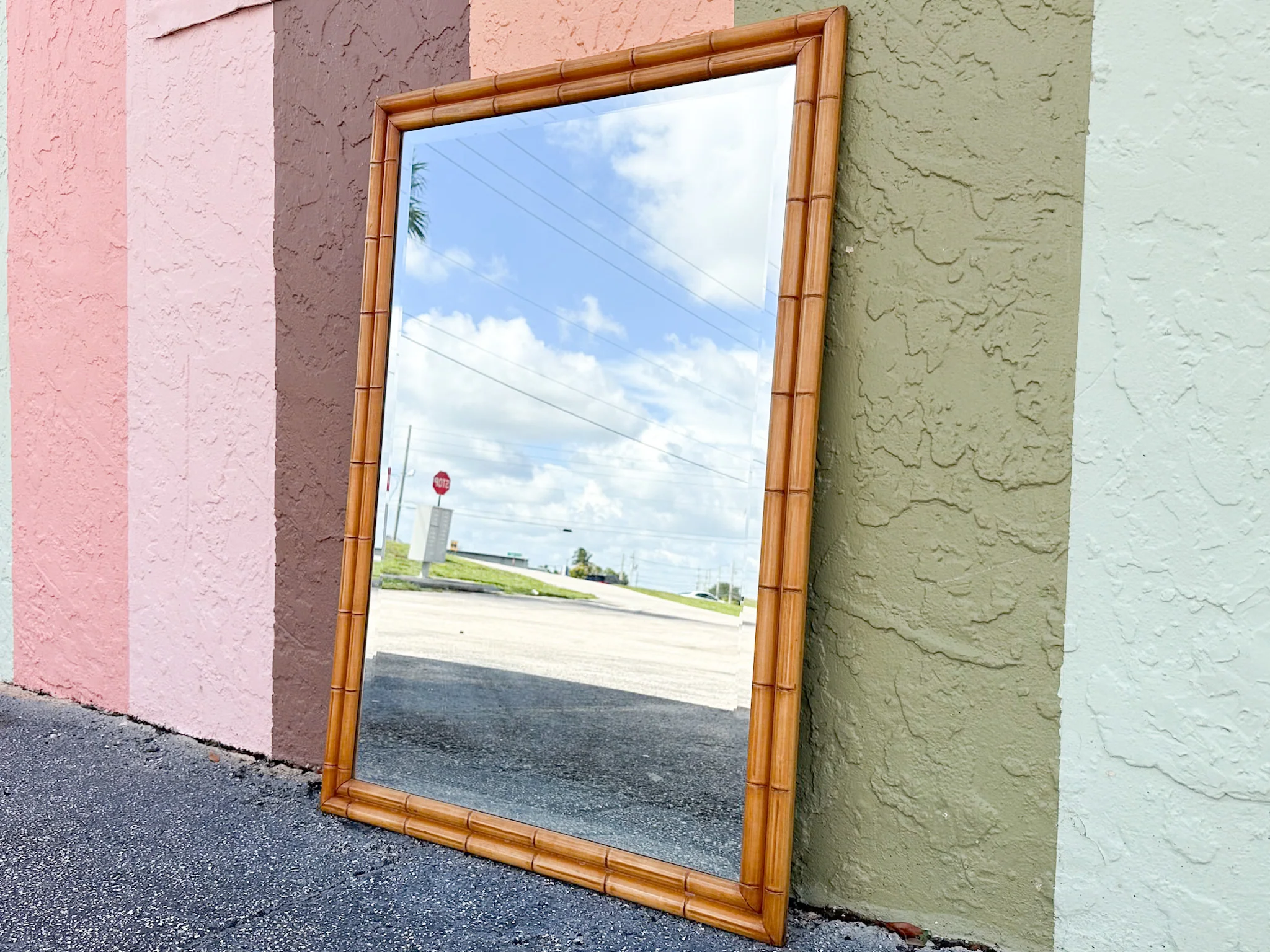 Simple Chic Faux Bamboo Mirror - Image 8