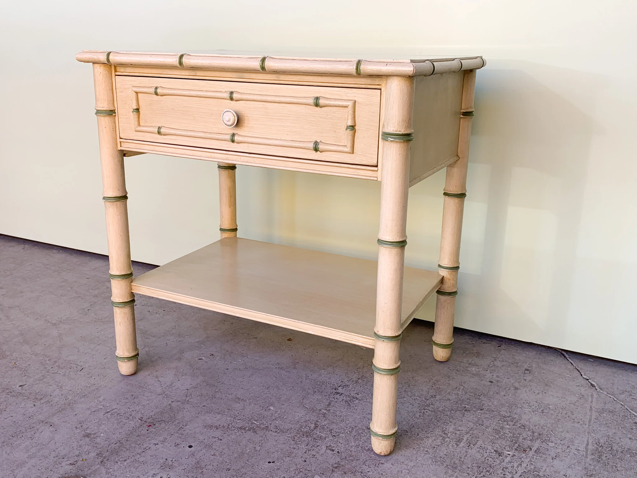Single Faux Bamboo Nightstand - Image 3